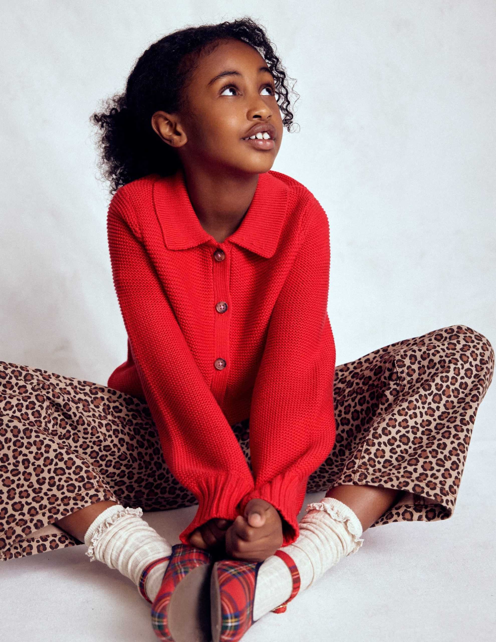 Collared Cardigan-Rockabilly Red - Image 2