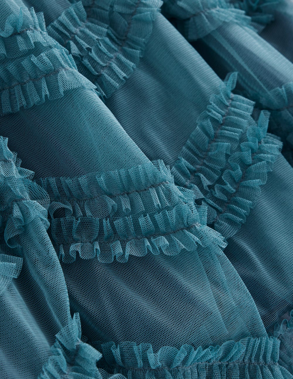 Velour Tulle Ballet Dress-Deep Sea Green - Image 3