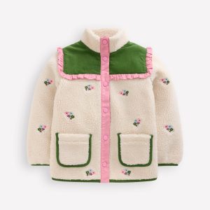 Pretty Borg Mix Jacket-Soft Ivory Embroidered
