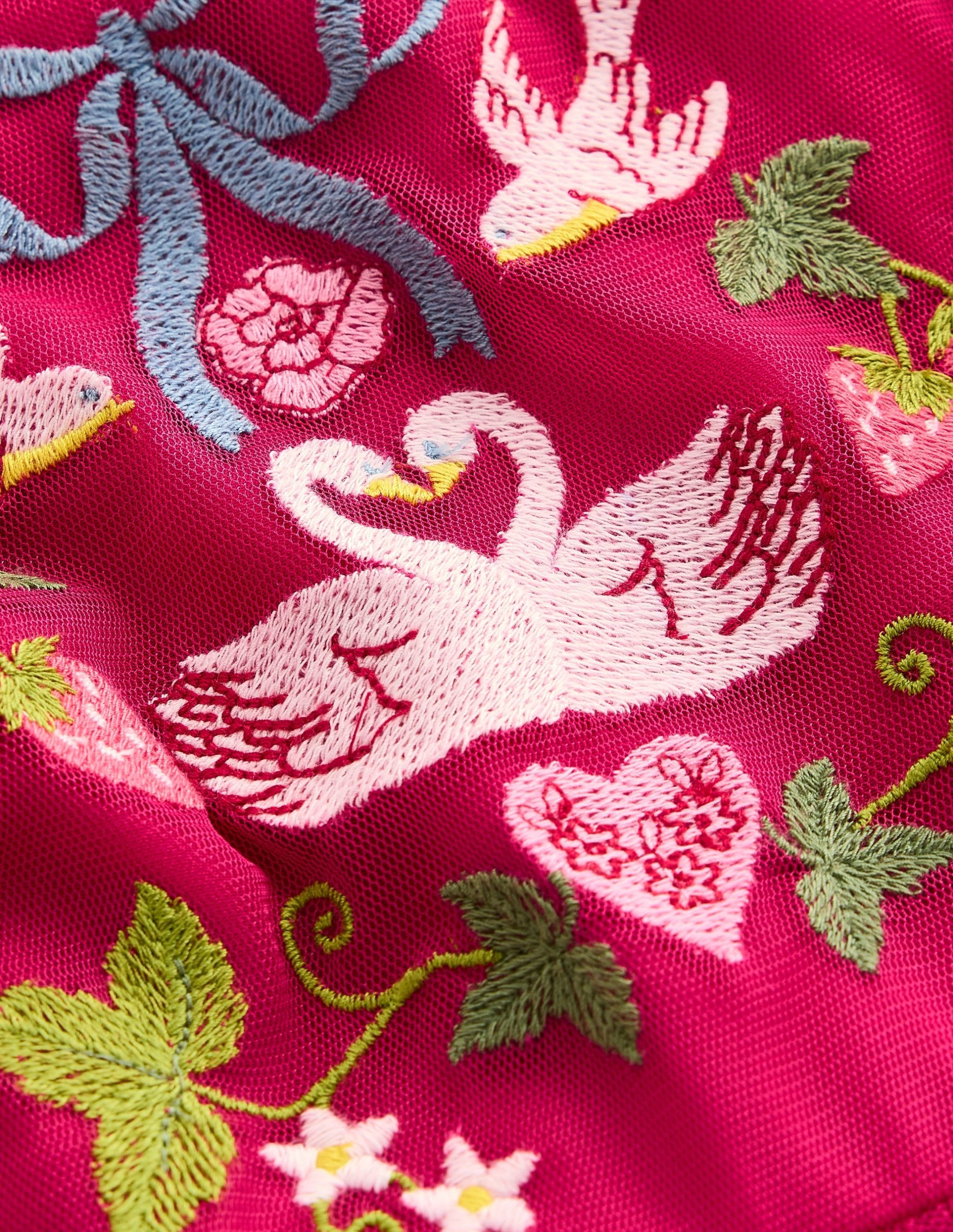 Embroidered Tulle Dress-Cherry Jam Lovebirds - Image 4