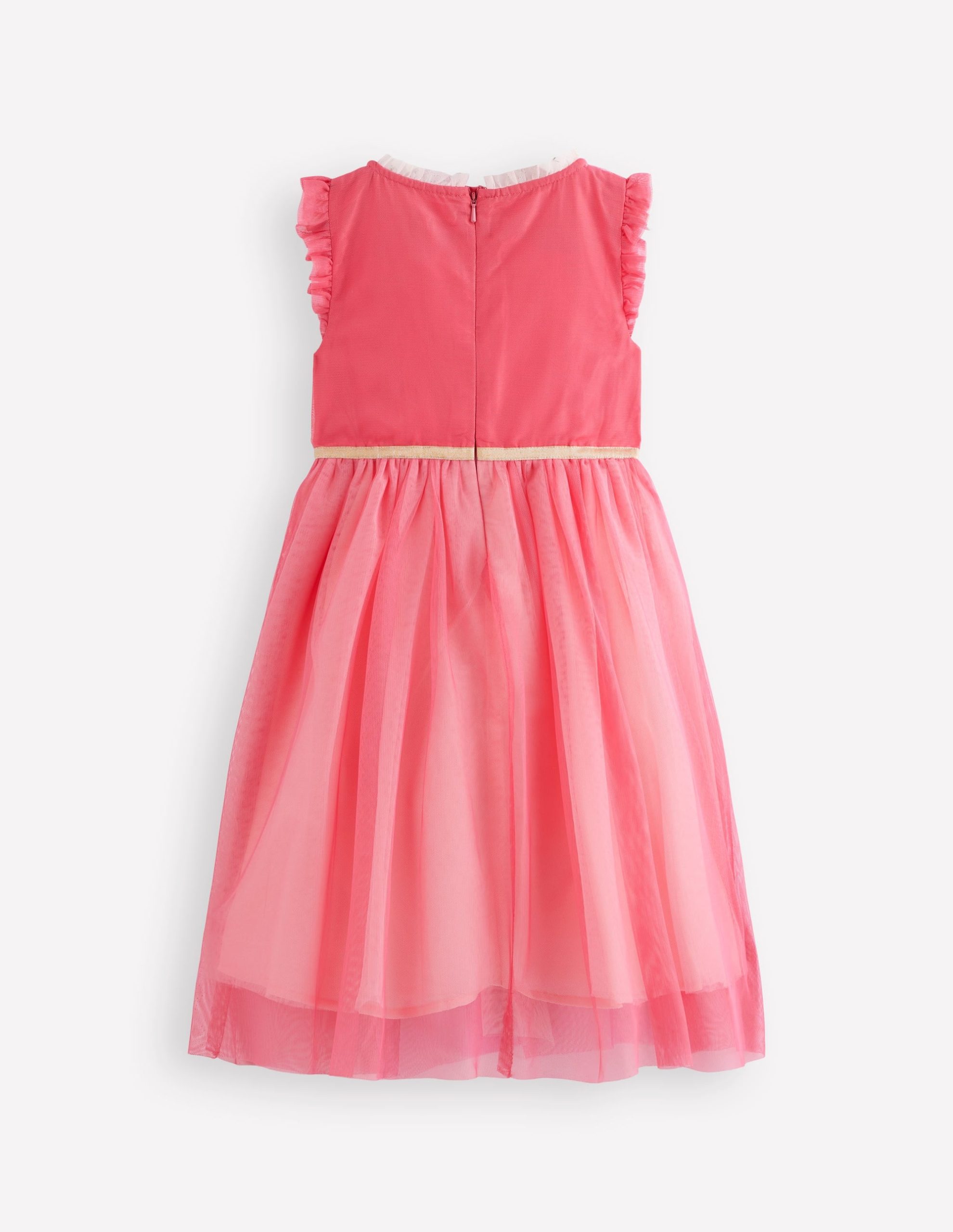 Panelled Frill Tulle Dress-Multi Colourblock - Image 2