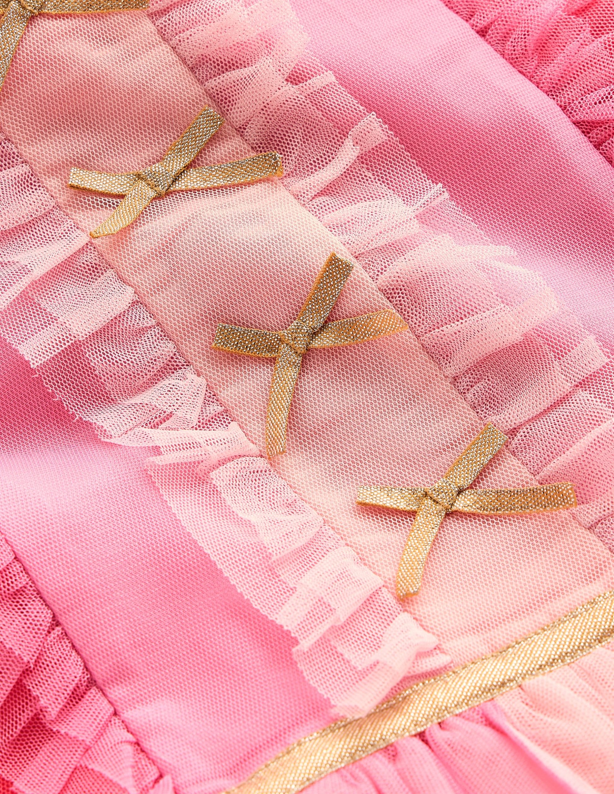 Panelled Frill Tulle Dress-Multi Colourblock - Image 3