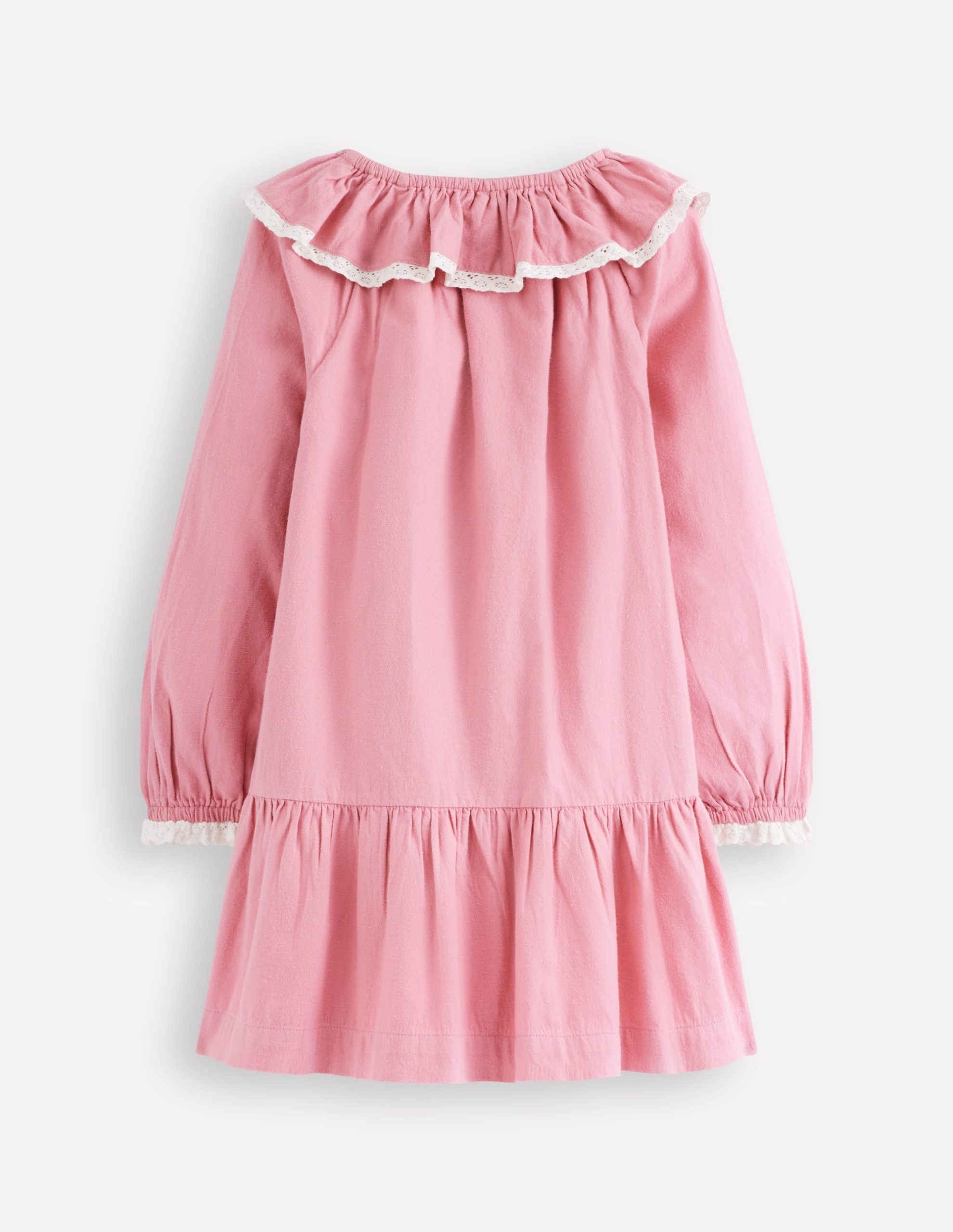 Lace Trim Woven Dress-Rose Pink Fairies - Image 3