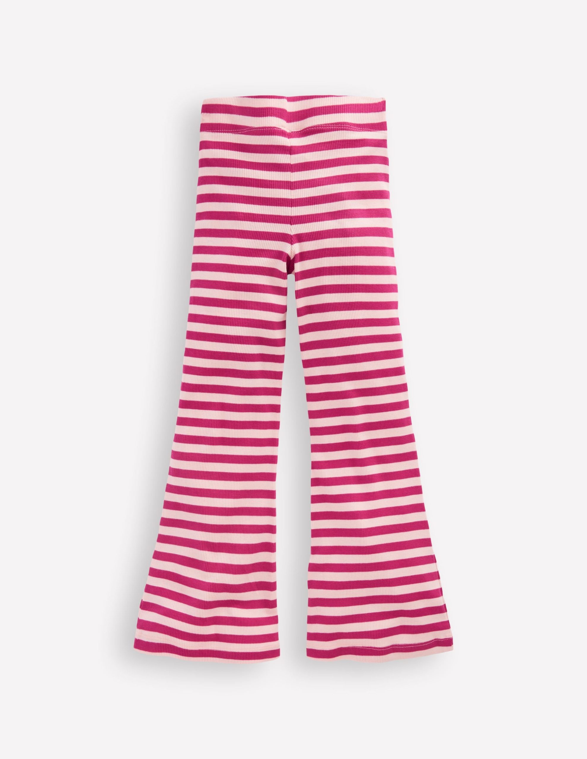 Ribbed Flare Leggings-Cherry Jam/Chalk Pink Stripe - Image 2