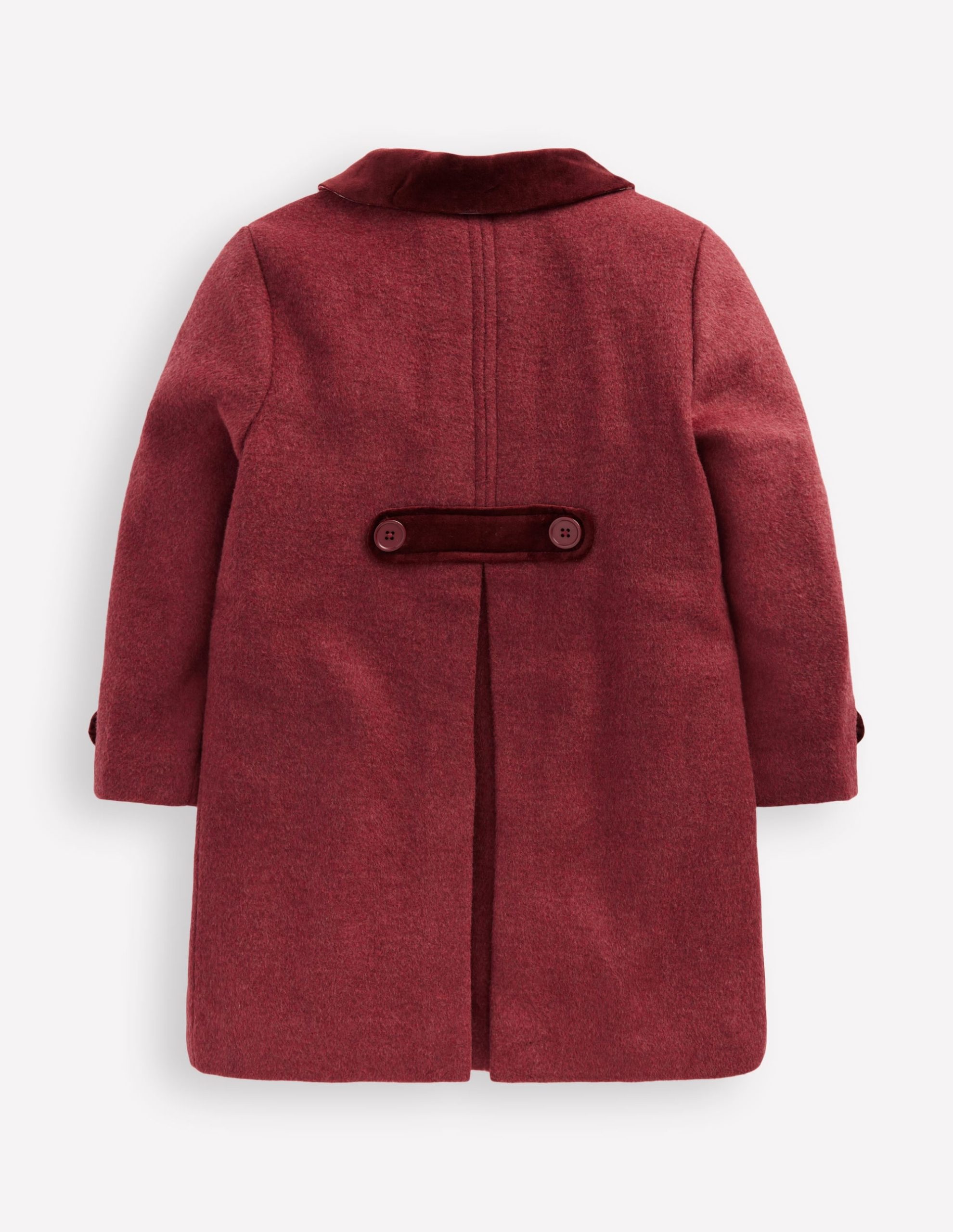 Wool Blend Coat-Chestnut Swan Embroidery - Image 2