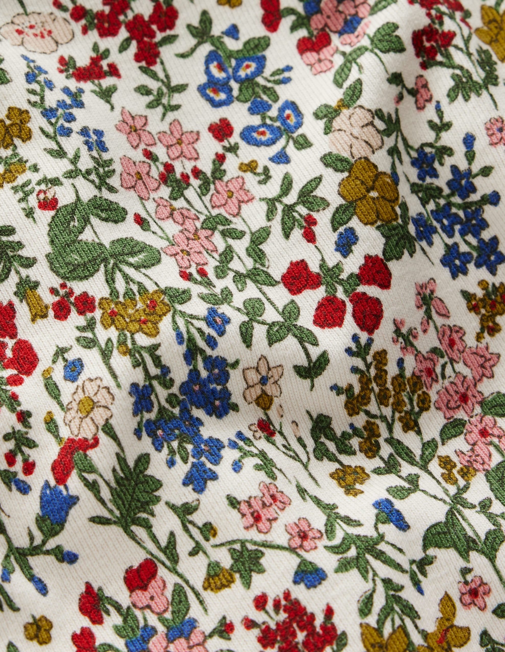 Snug Long John Pajamas-Soft Ivory Floral - Image 3