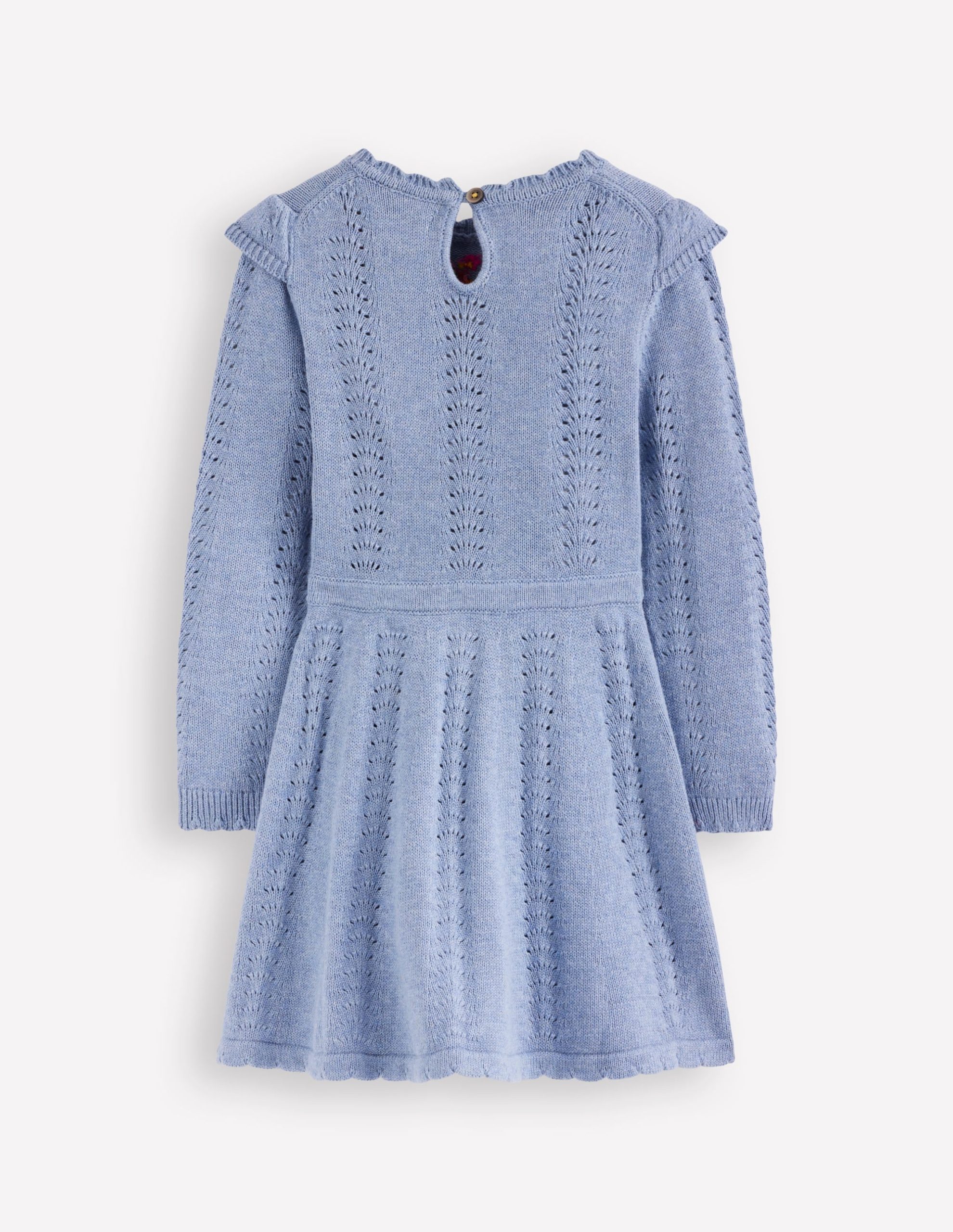 Pointelle Knitted Dress-Glacier Lake Marl - Image 2