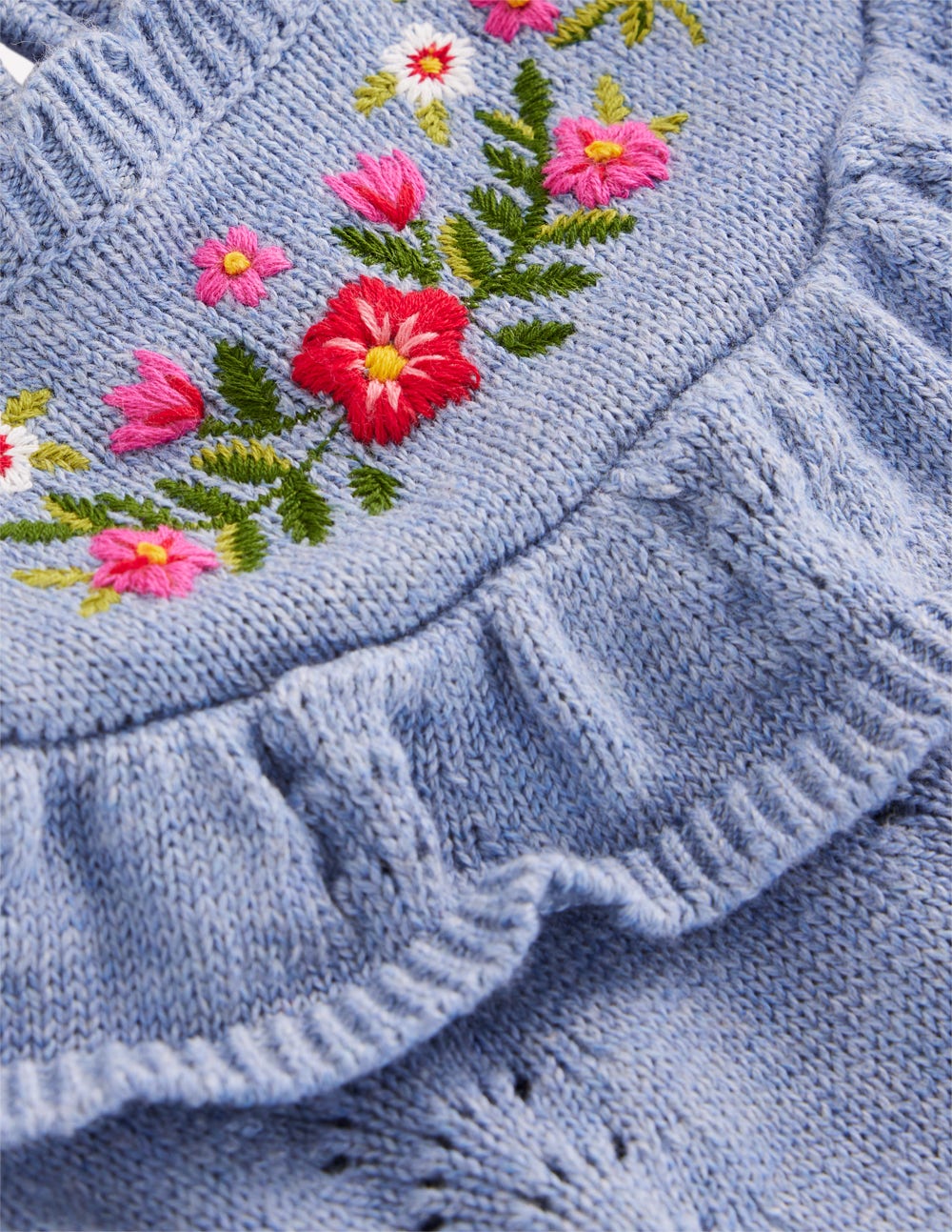 Pointelle Knitted Dress-Glacier Lake Marl - Image 3