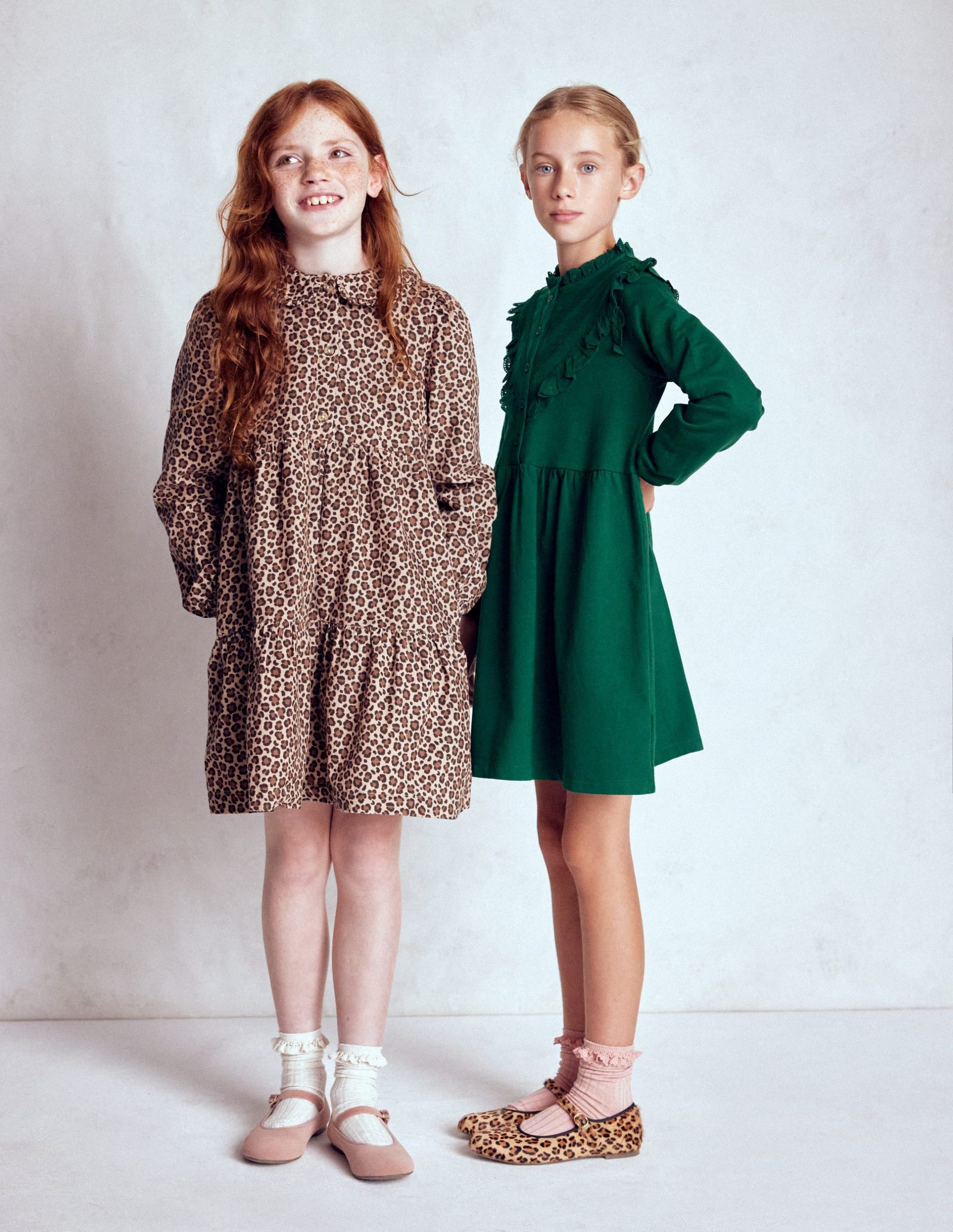 Lace Trim Sweatshirt Dress-Emerald Night - Image 4