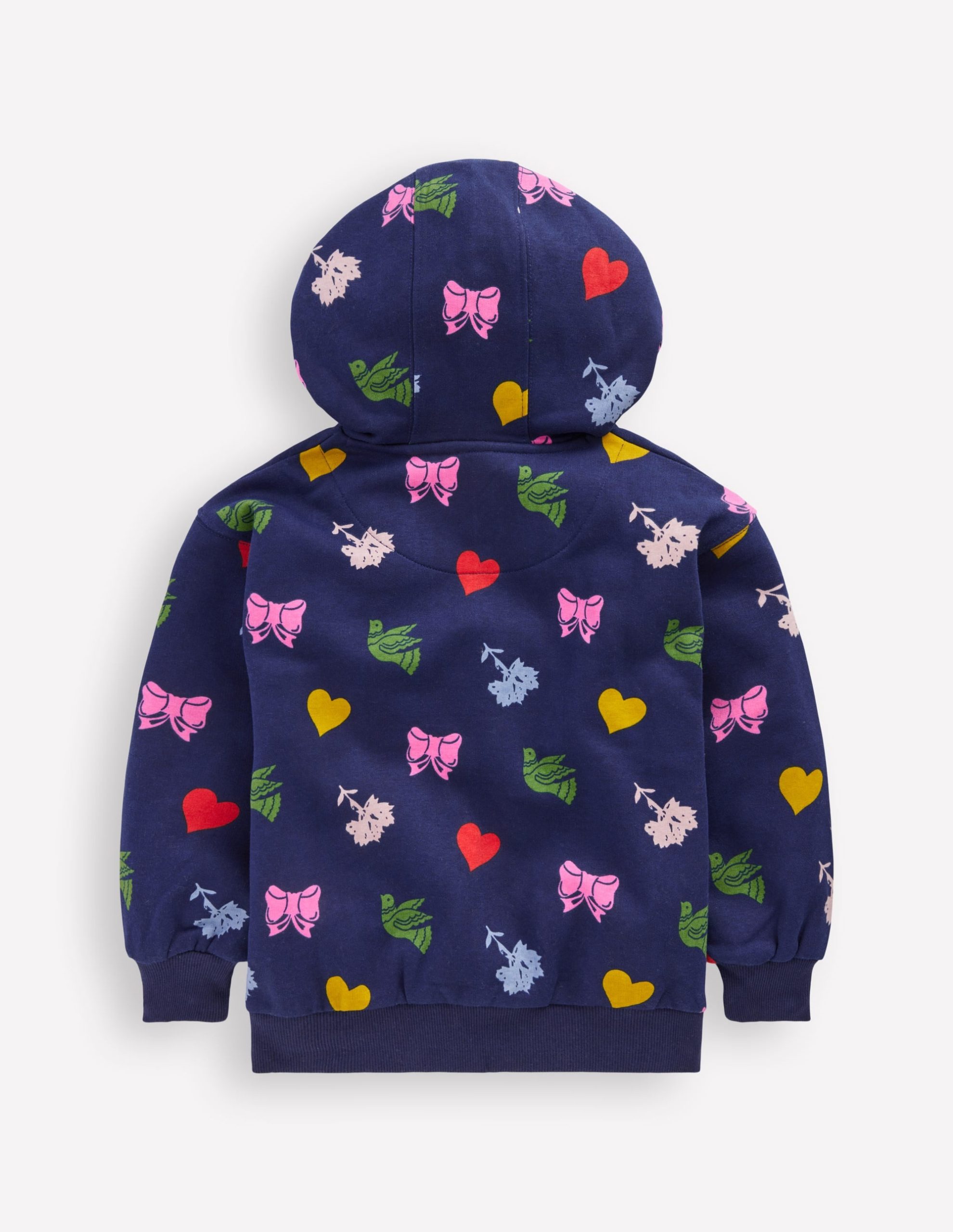 Printed Hoodie-College Navy Festive Fun - Image 3