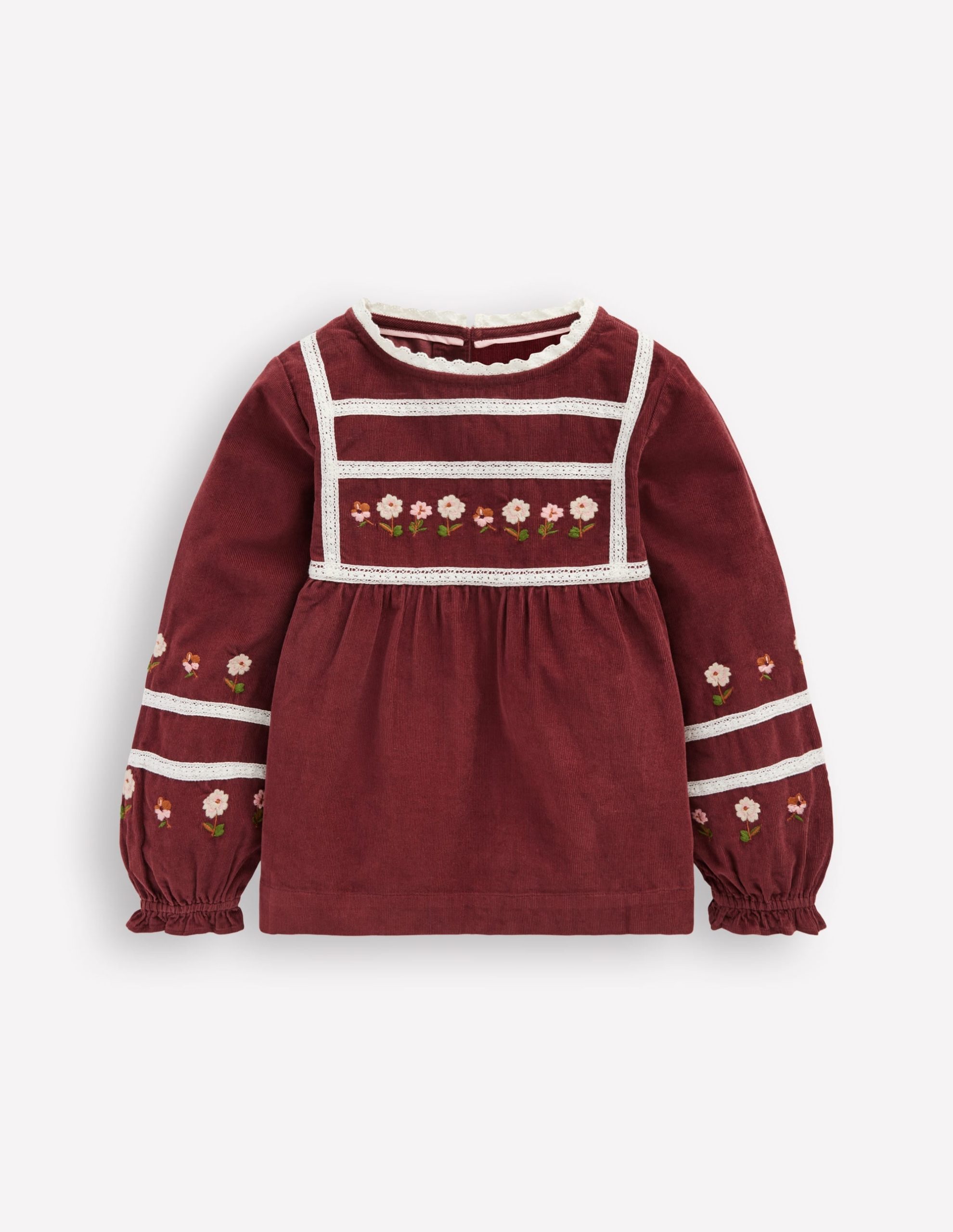 Embroidered Lace Top-Chestnut Embroidery - Image 5