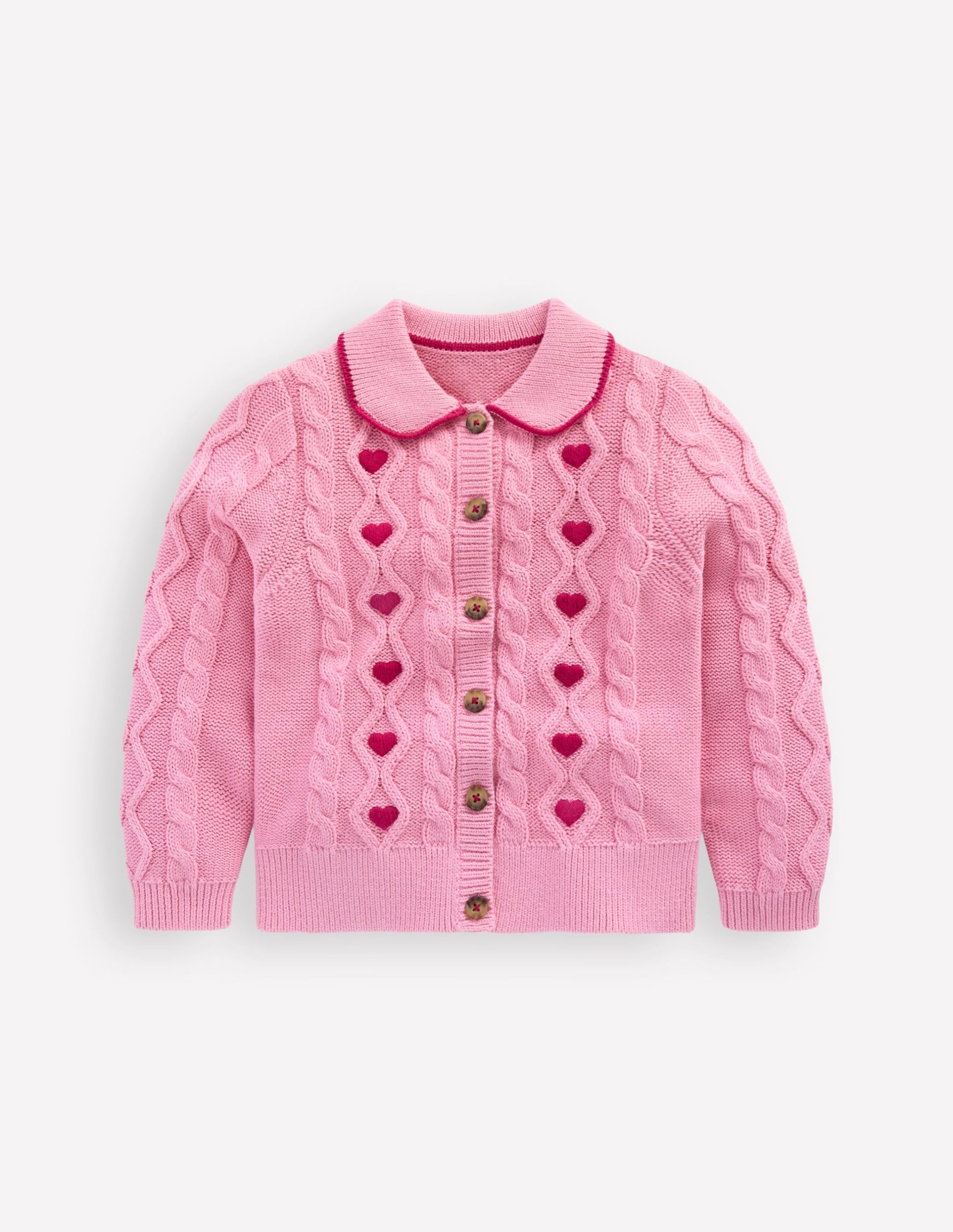 Cable Knitted Jacket-Formica Pink - Image 2