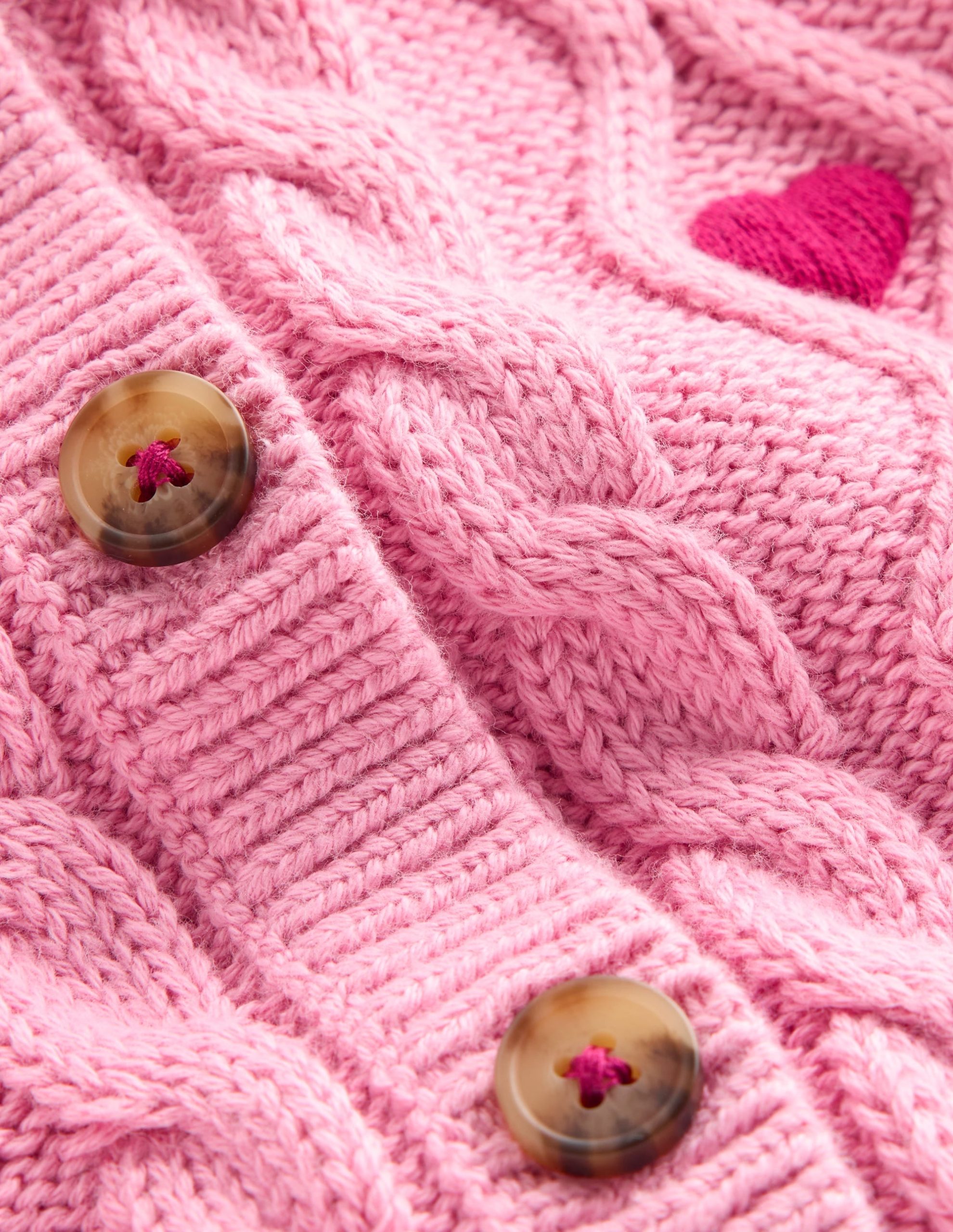 Cable Knitted Jacket-Formica Pink - Image 4