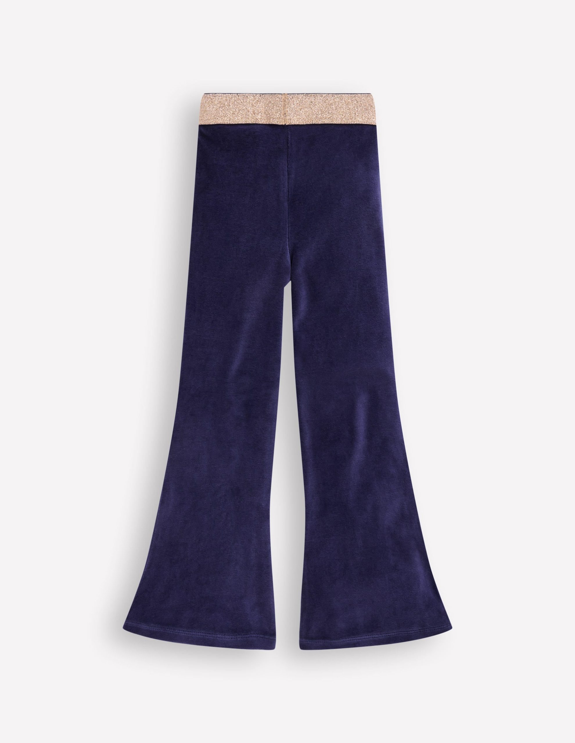 Velvet Flared Leggings-College Navy - Image 2