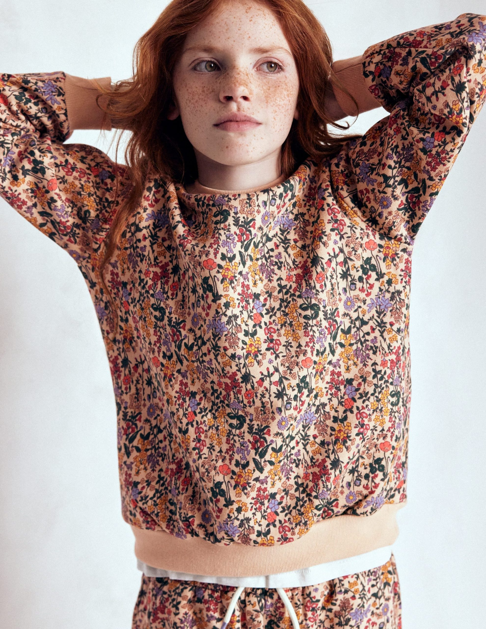 Relaxed Printed Sweatshirt-Ditsy Floral - Image 3