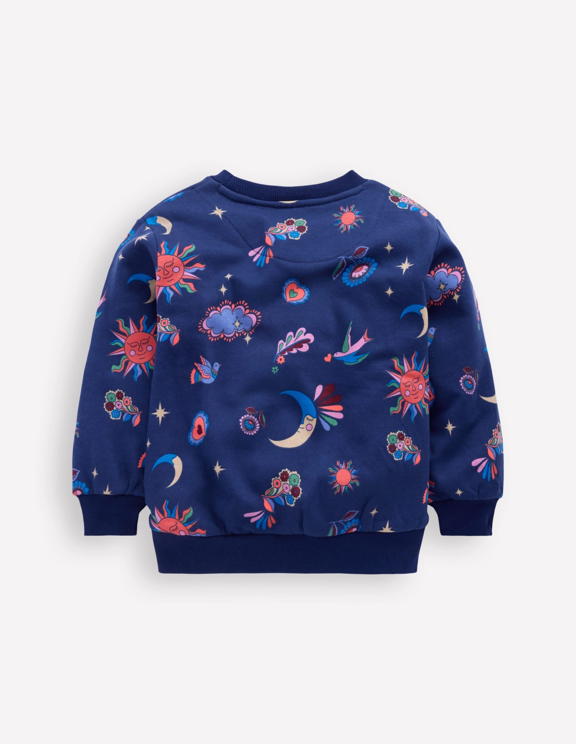 Relaxed Printed Sweatshirt-College Navy Celestial - Image 2