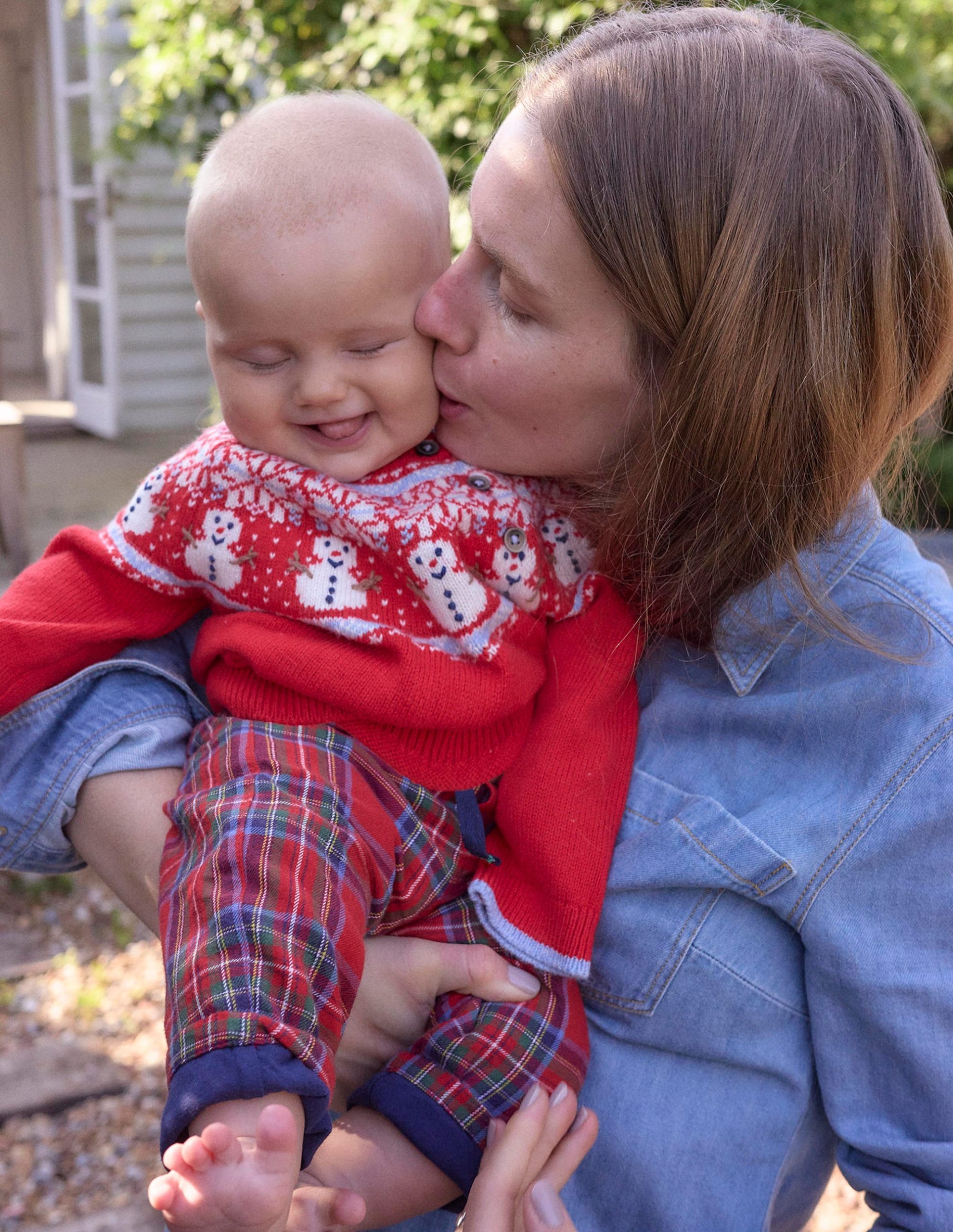 Cosy Lined Pants-Red Check - Image 3