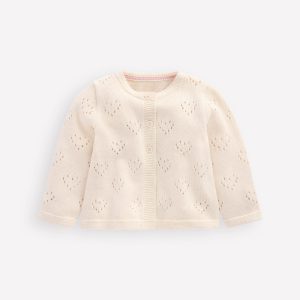 Pretty Pointelle Cardigan-Ivory
