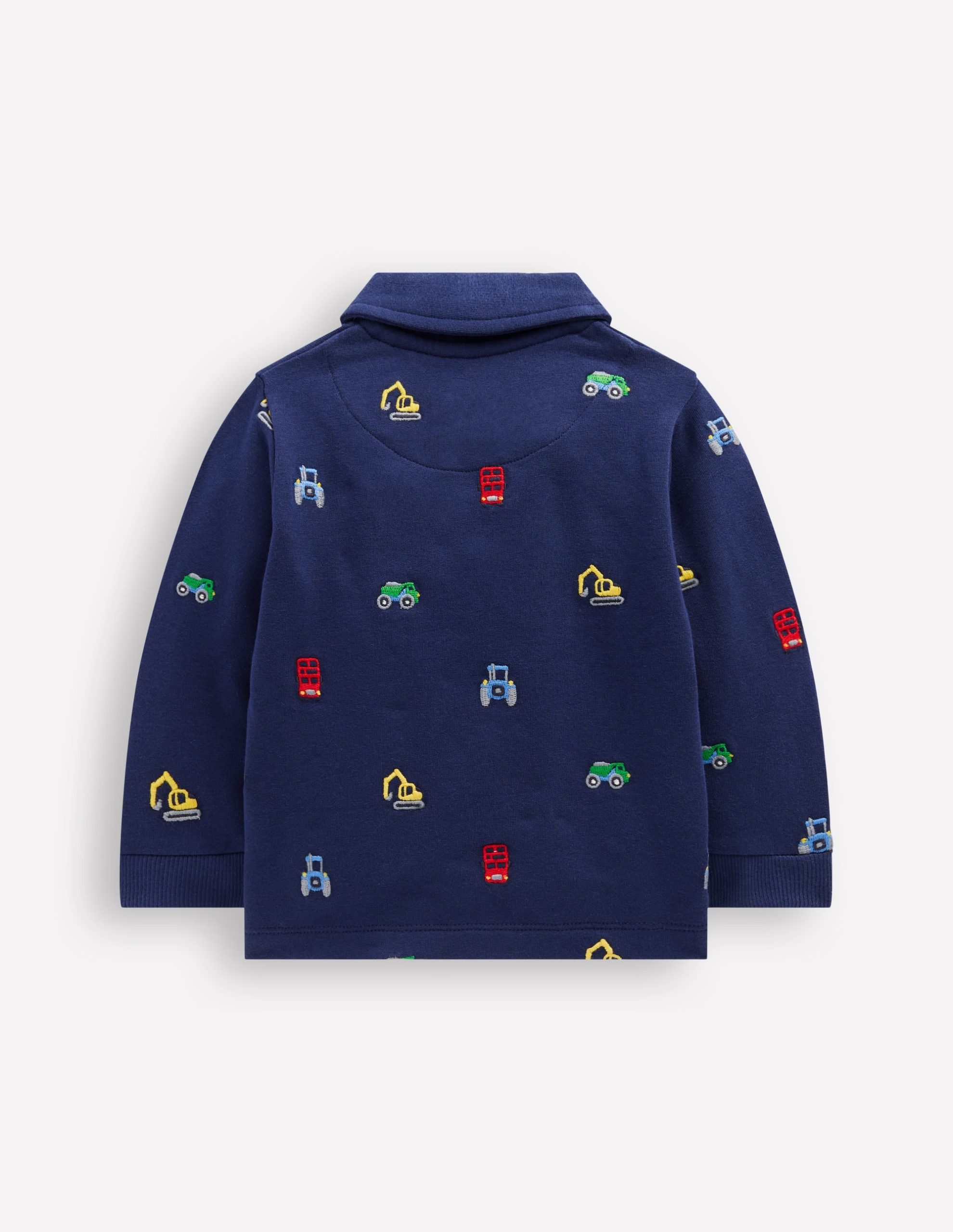 Jersey Sweat Rugby Shirt-Blue Transport Embroidery - Image 2