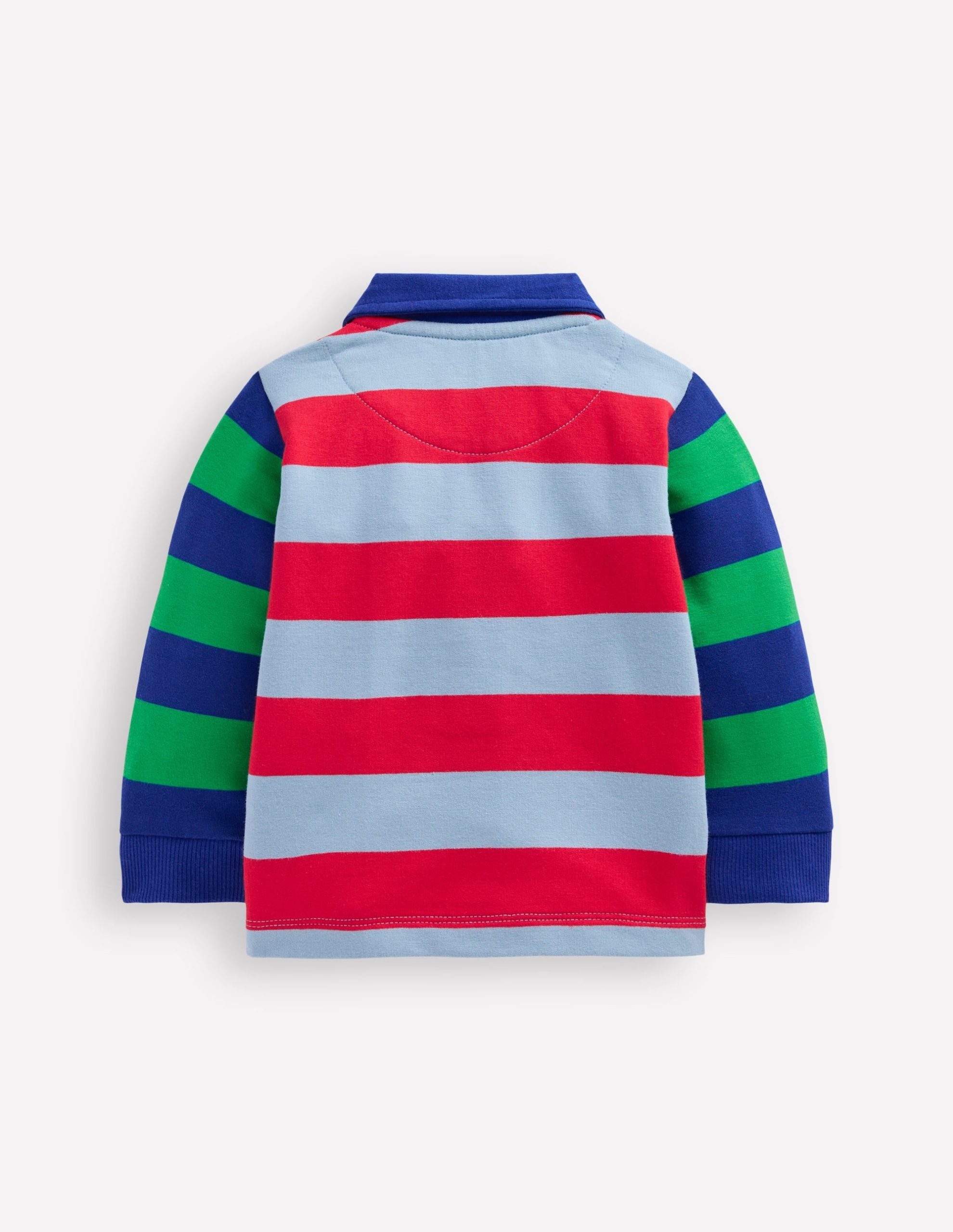 Jersey Sweat Rugby Shirt-Multi Stripes - Image 2