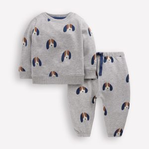 Sweatshirt Play Set-Grey Marl Puppy