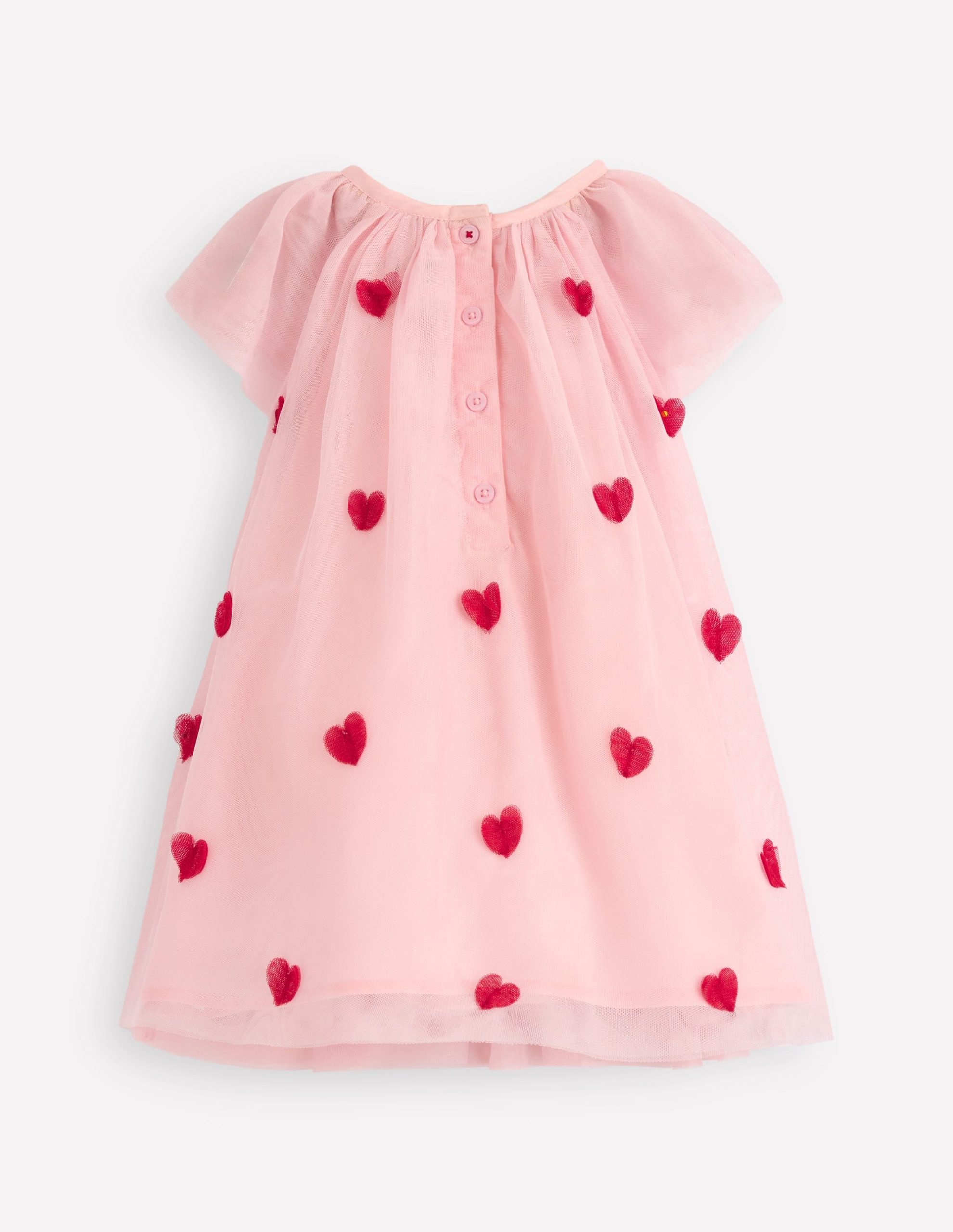 Layered Tulle Dress-Chalk Pink Hearts - Image 2