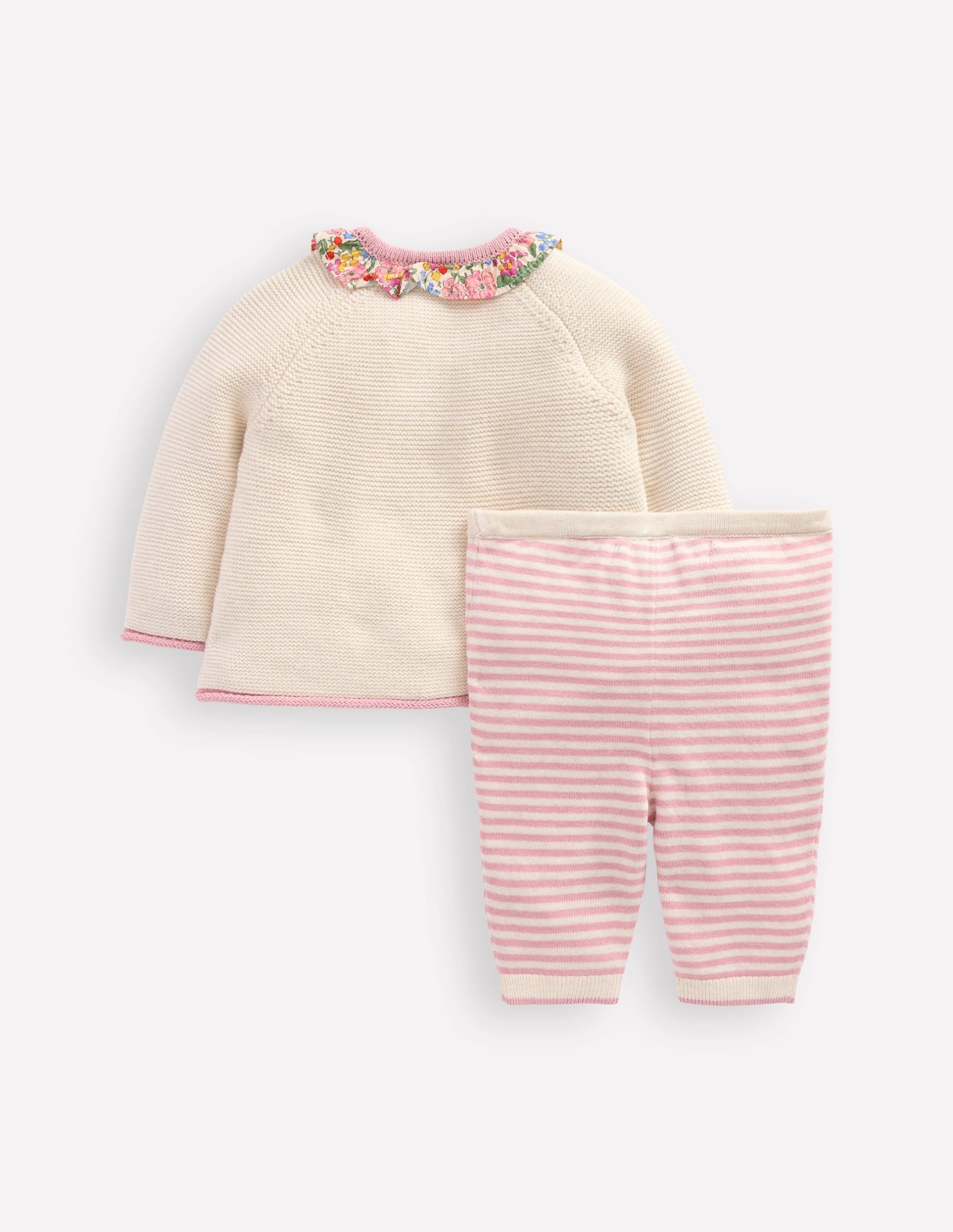 Pretty Knitted Play Set-Ecru Marl Hearts - Image 3