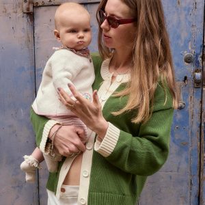 Pretty Knitted Play Set-Ecru Marl Hearts