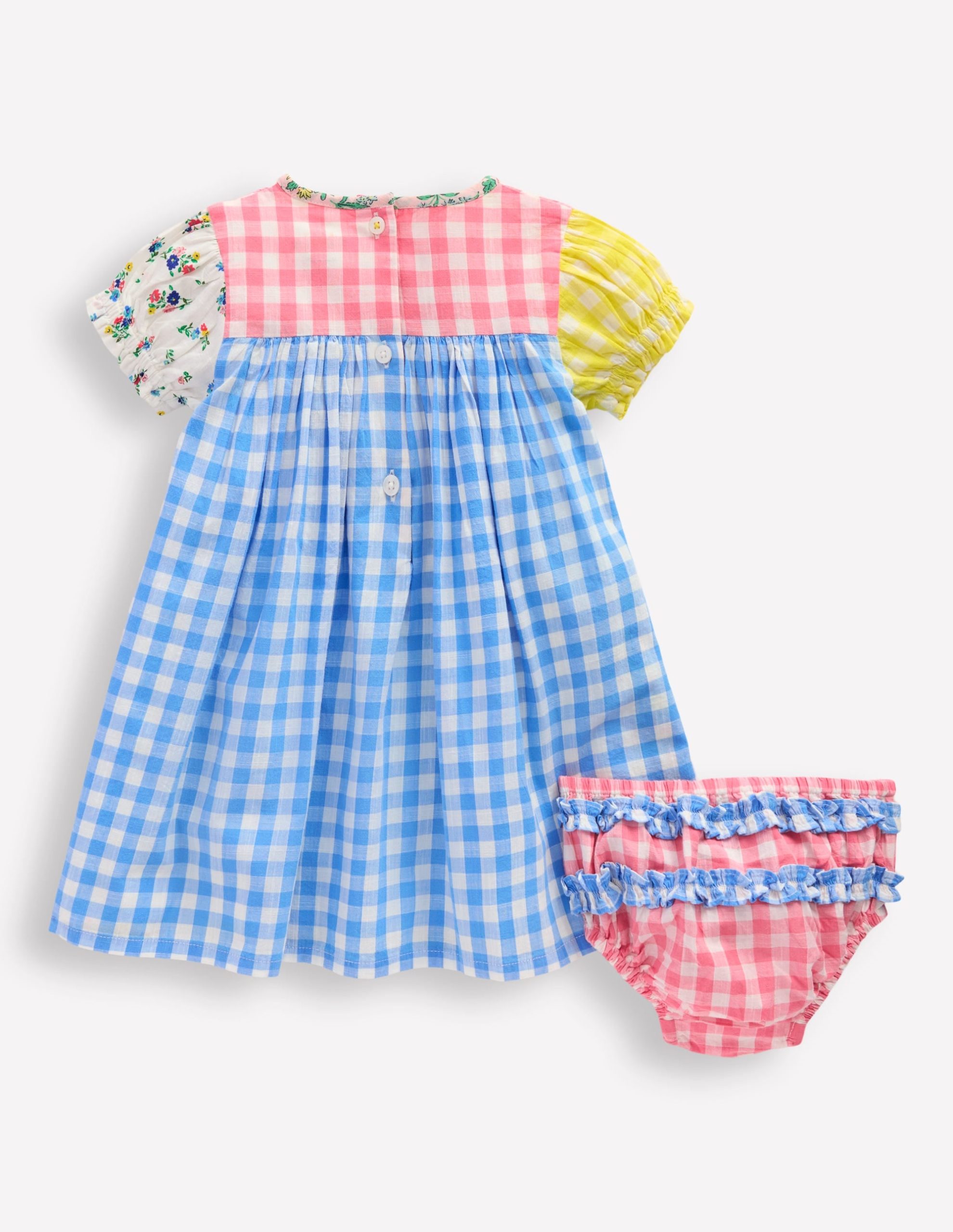 Gathered Woven Dress-Hotchpotch Multi - Image 8