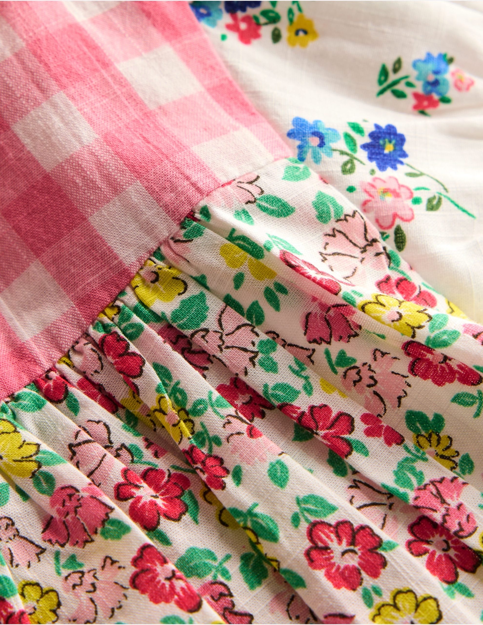 Gathered Woven Dress-Hotchpotch Multi - Image 9