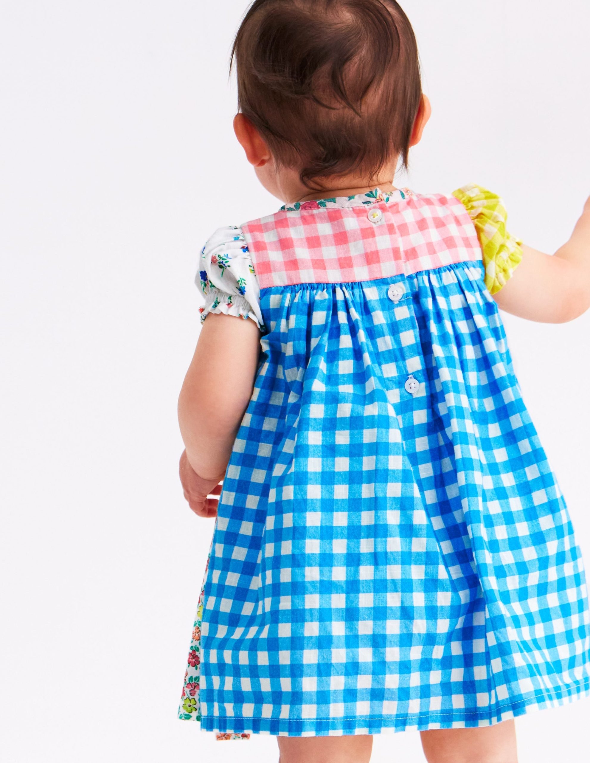 Gathered Woven Dress-Hotchpotch Multi - Image 5