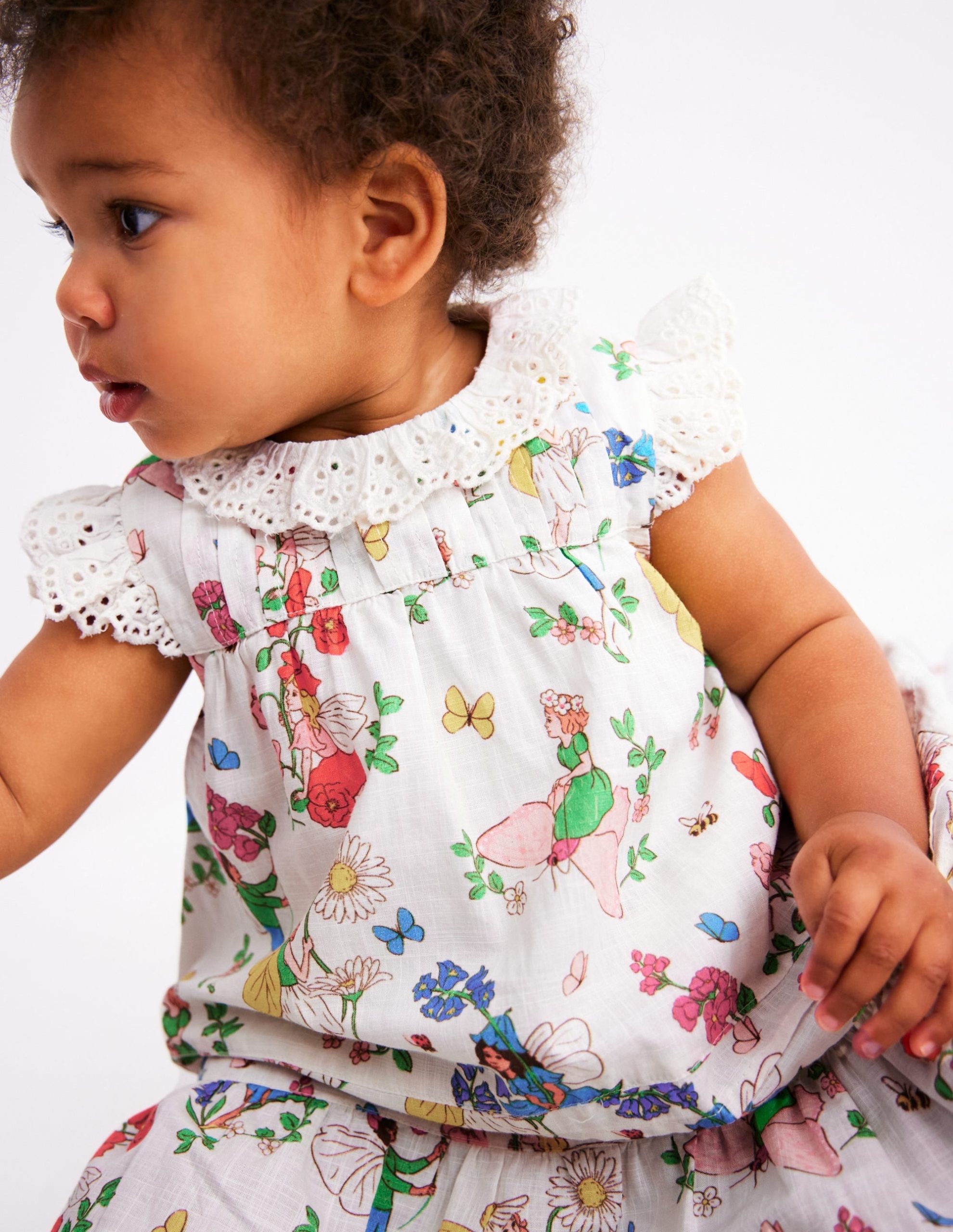 Broderie Ruffle Dress-Coconut Milk Fairies - Image 3