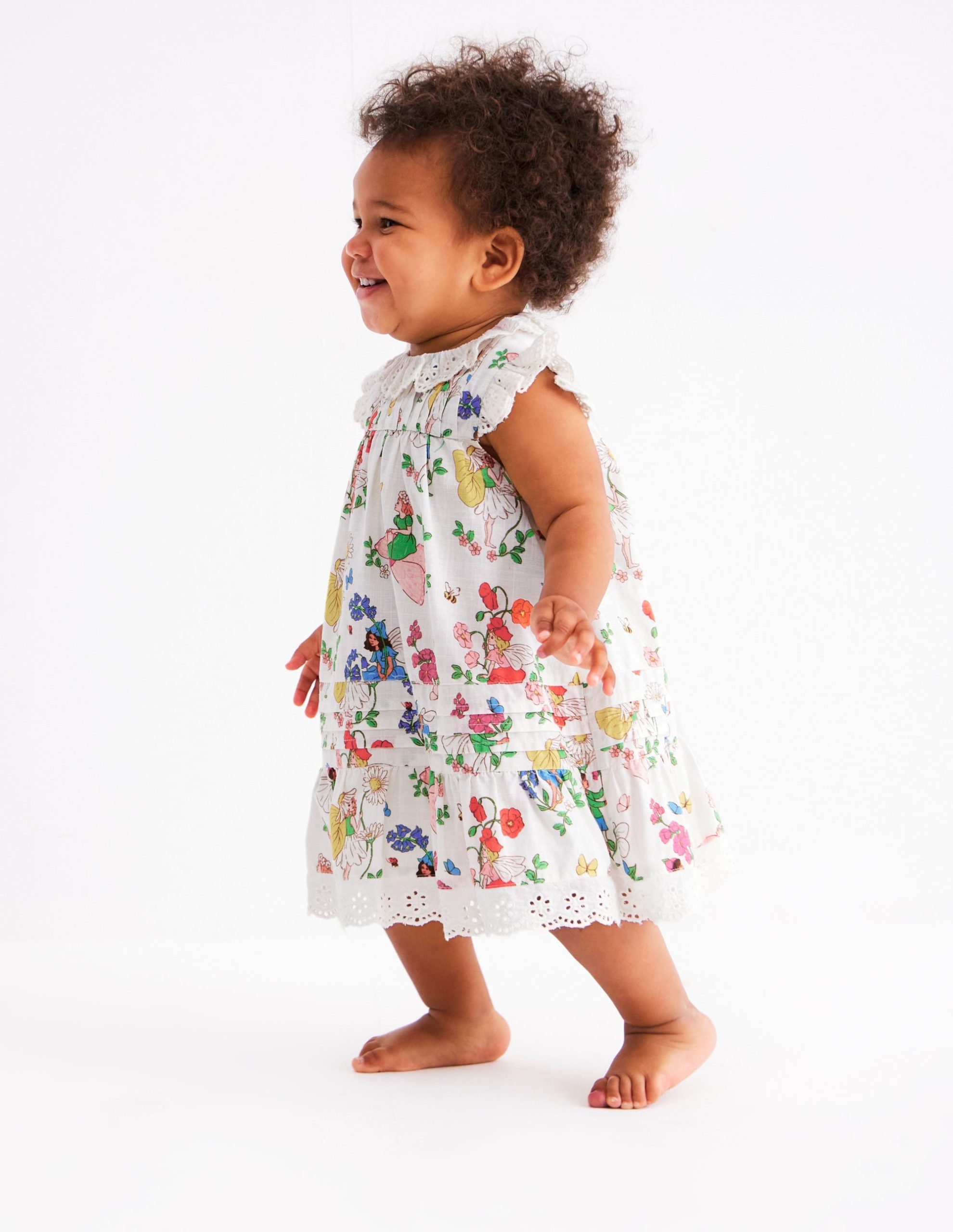 Broderie Ruffle Dress-Coconut Milk Fairies - Image 4