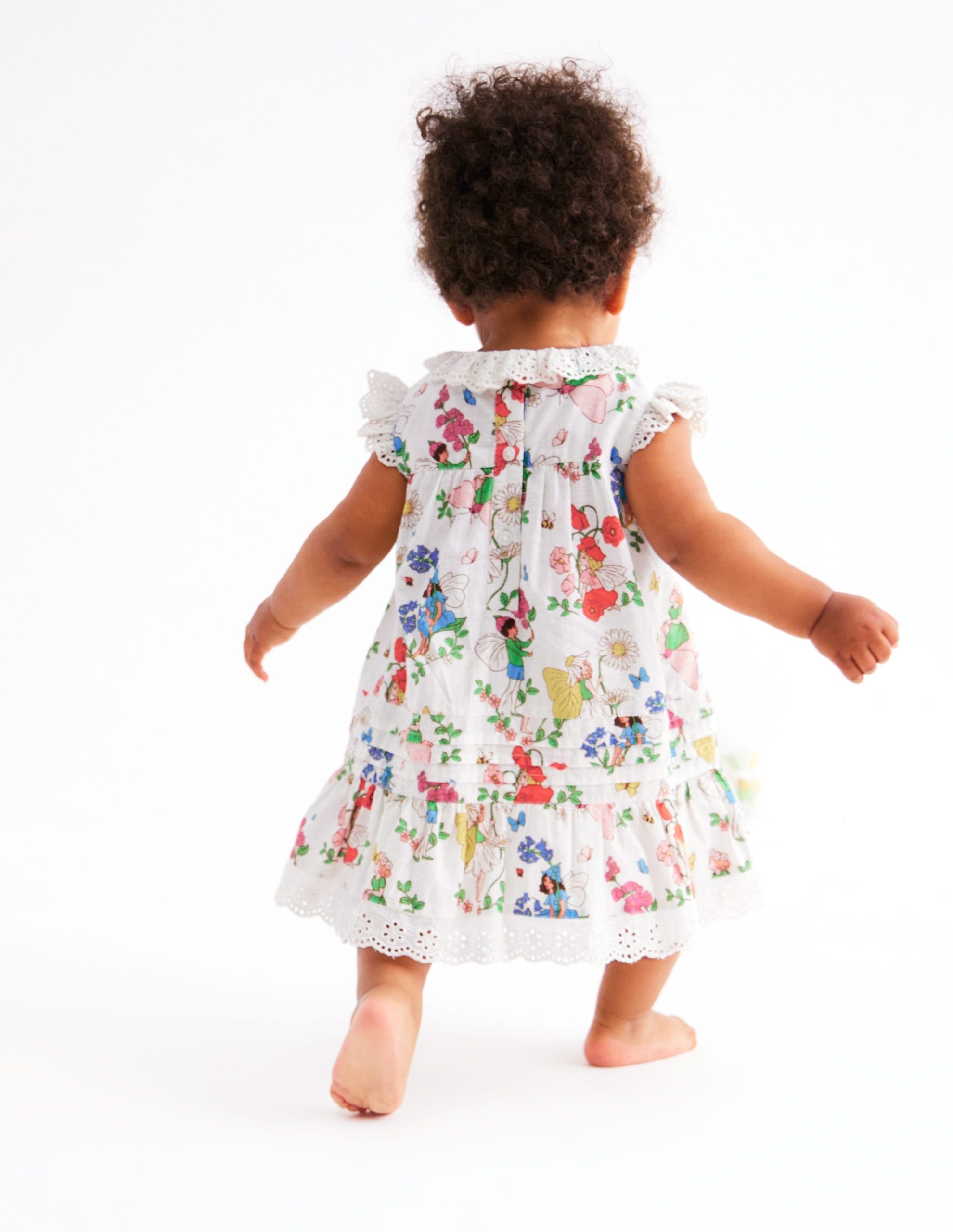 Broderie Ruffle Dress-Coconut Milk Fairies - Image 5