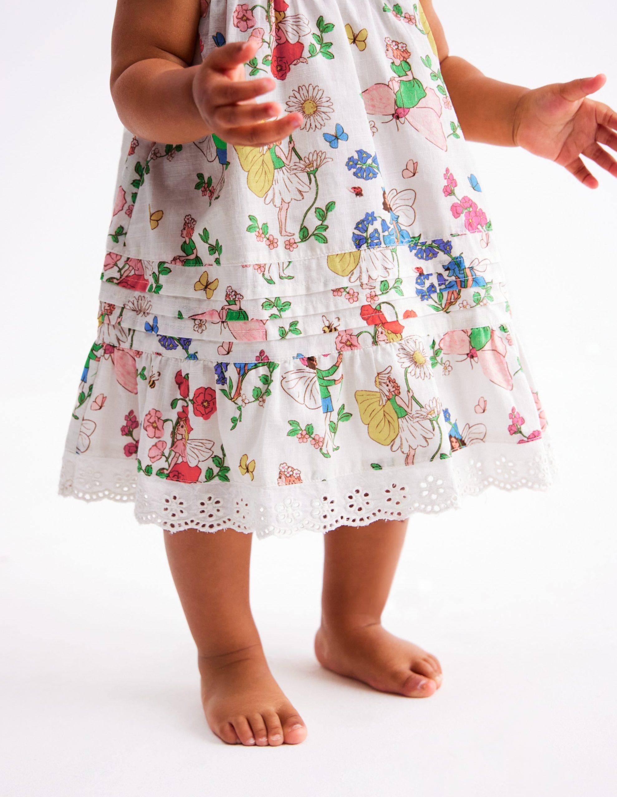 Broderie Ruffle Dress-Coconut Milk Fairies - Image 6