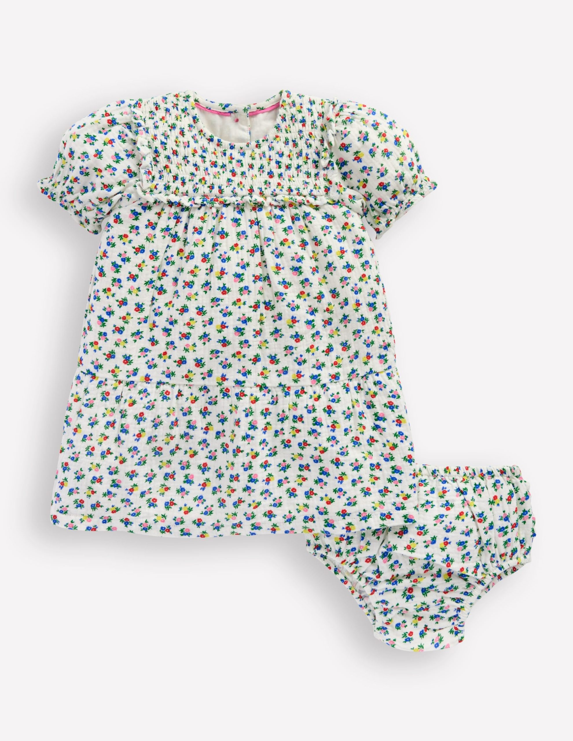 Double Cloth Dress-Soft Ivory Ditsy - Image 2