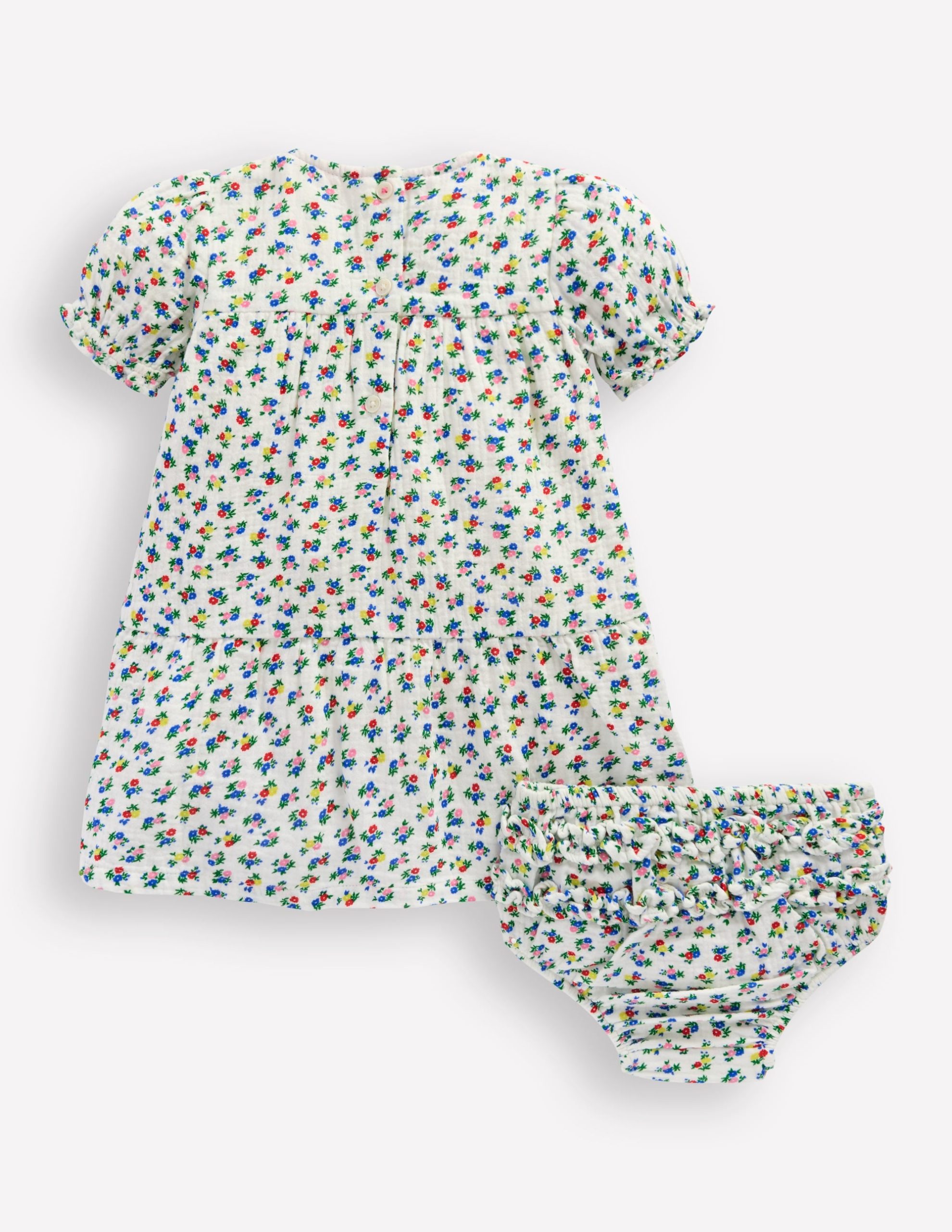 Double Cloth Dress-Soft Ivory Ditsy - Image 3