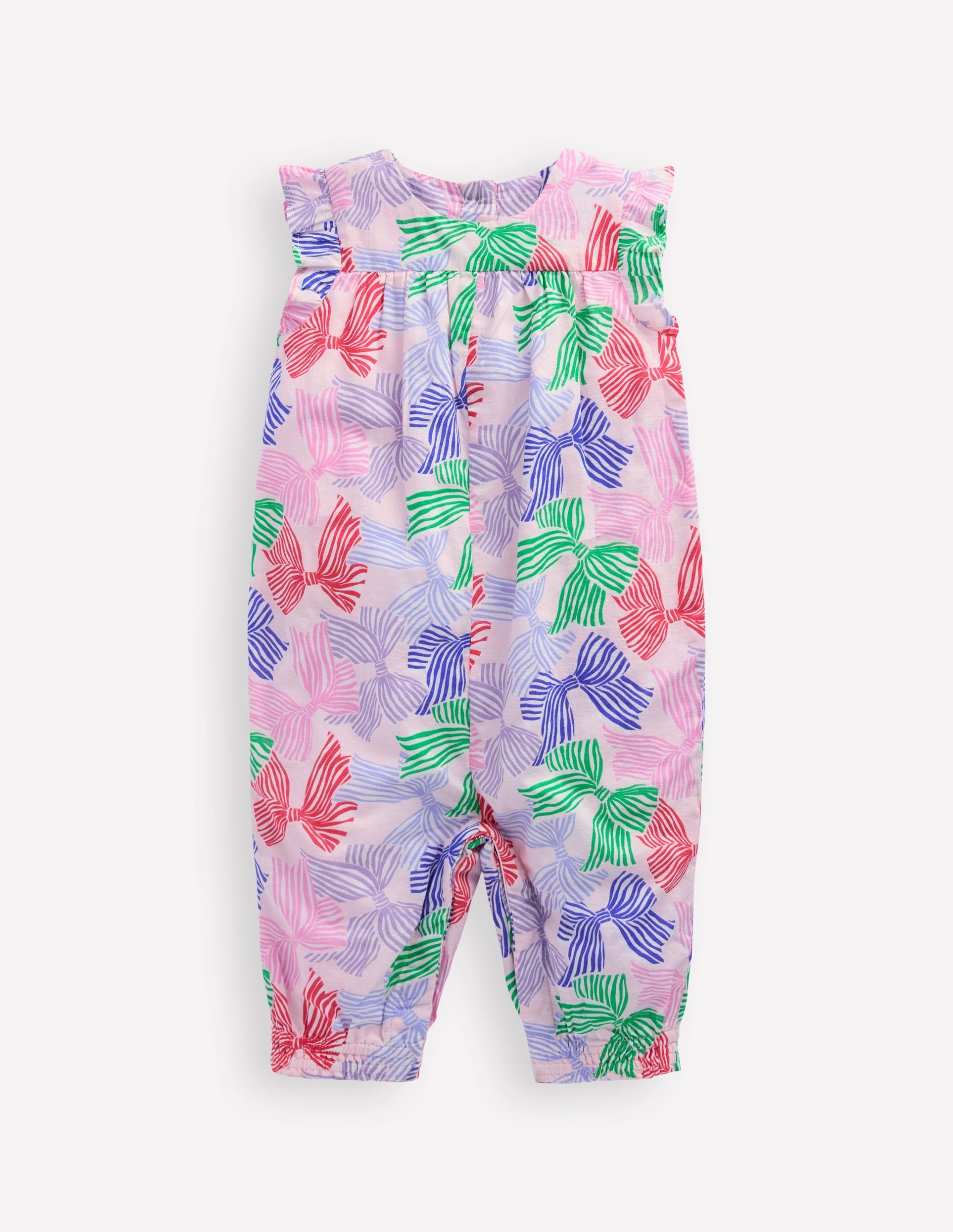 Ruffle Sleeve Romper-French Pink Bows - Image 2