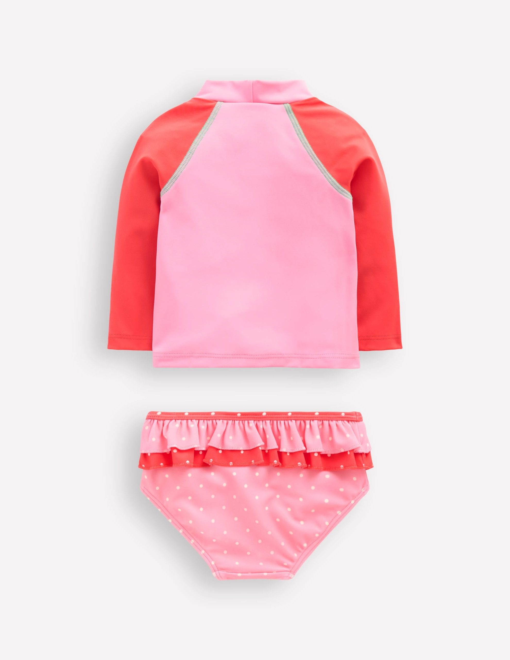 Frilly Rash Vest Set-Bubblegum Pink Strawberry - Image 2