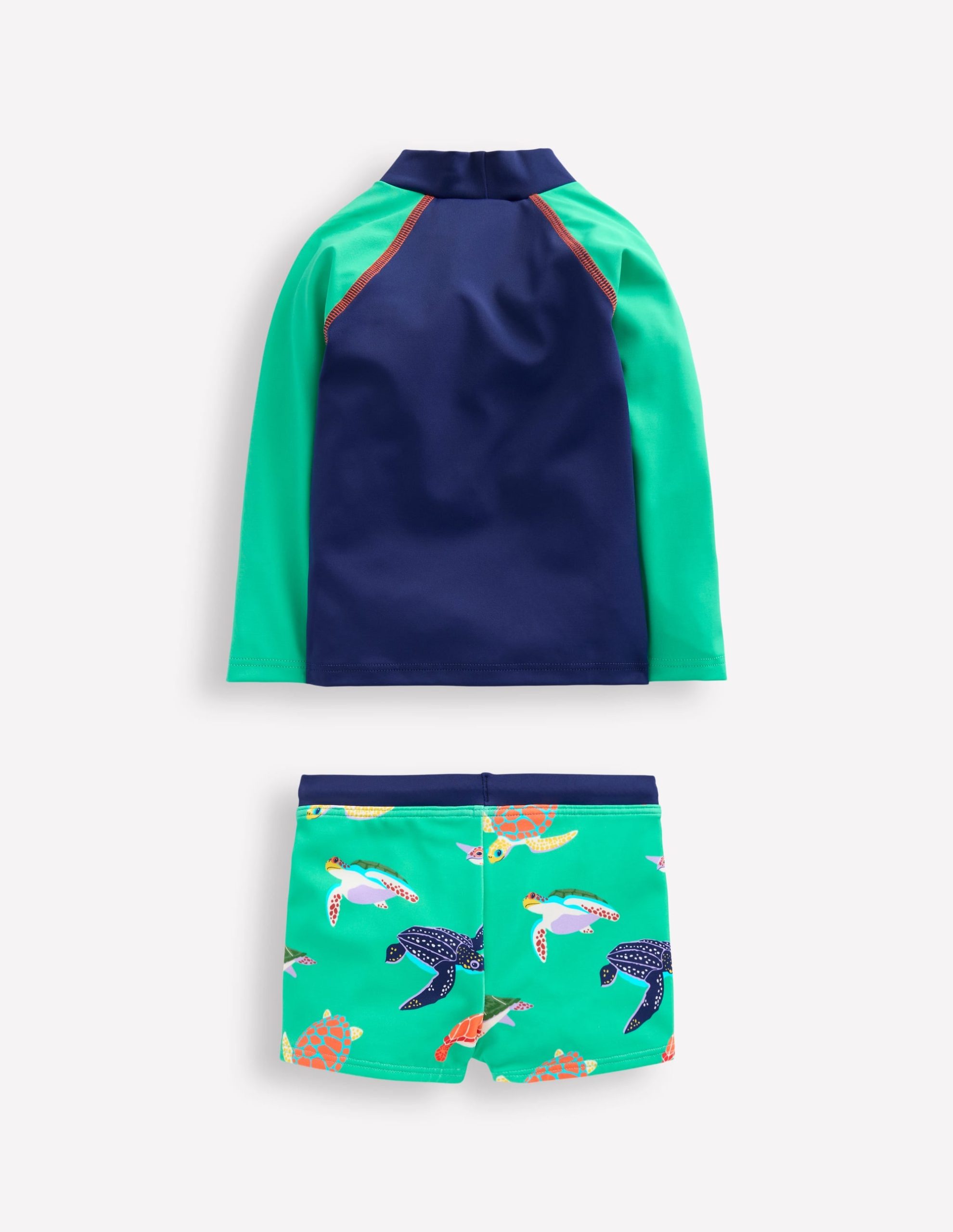 Fun Rash Vest Set-Aquamarine Blue Turtles - Image 3