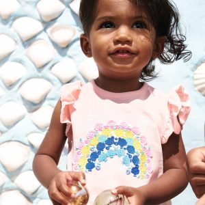 Ruffle Jersey Playset-Coconut Milk Rainbow Shells