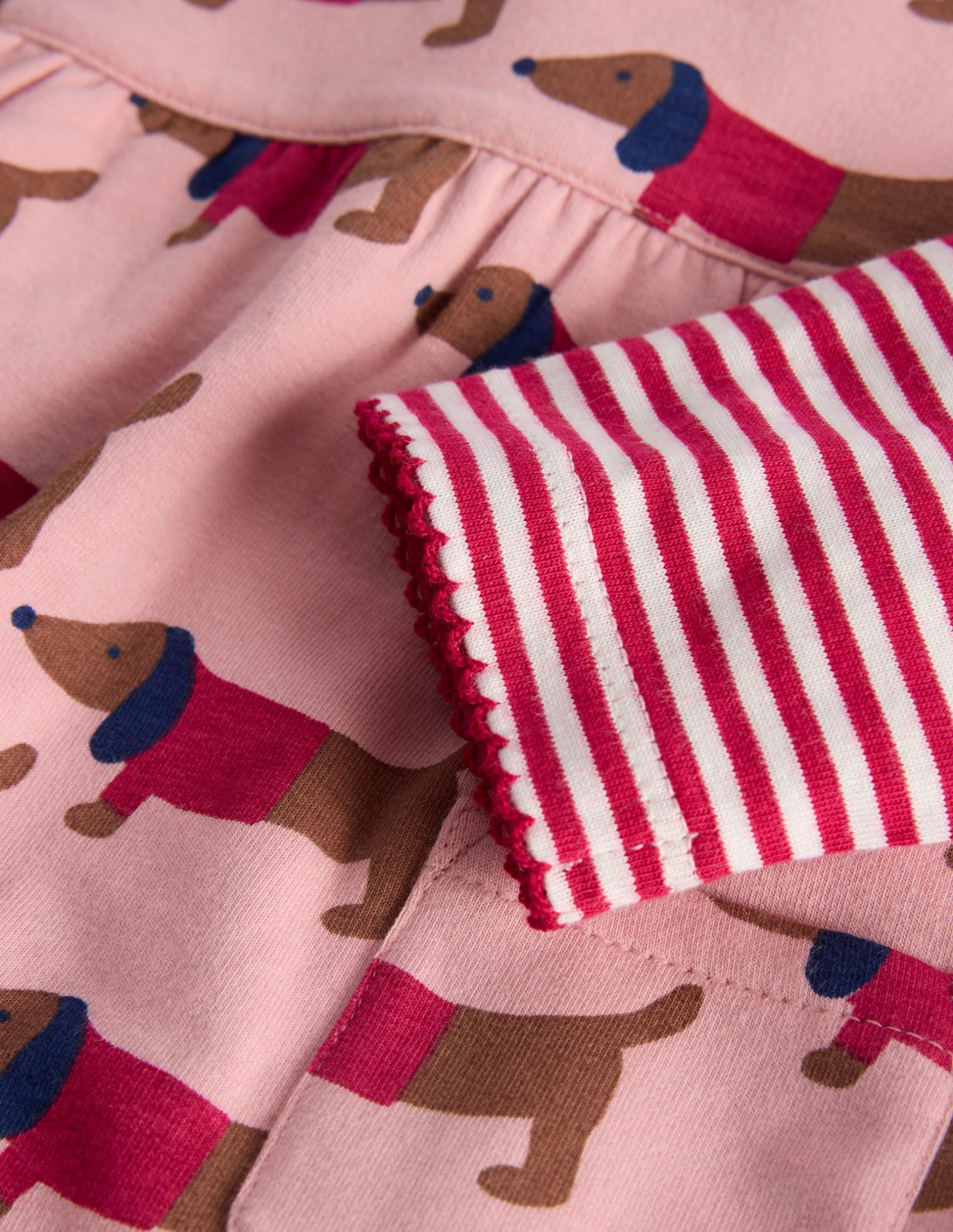 Jersey Overalls Set-Pink Sausage Dogs - Image 3