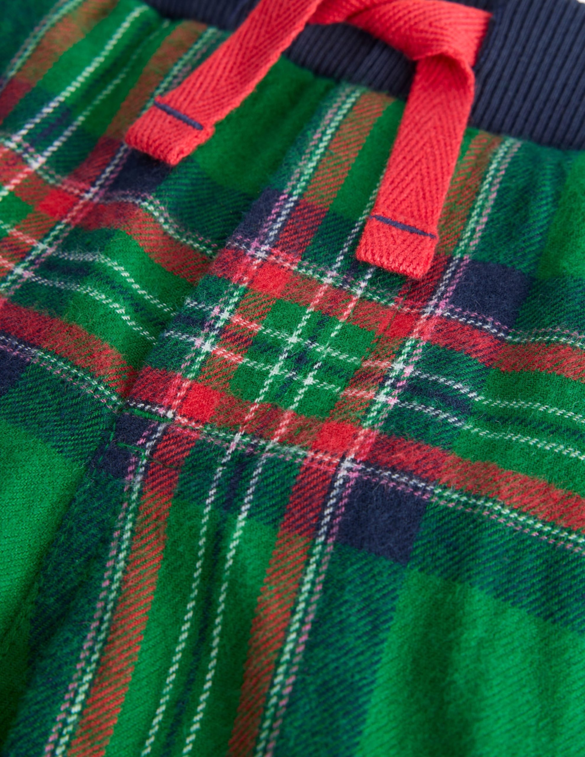 Cosy Lined Pants-Green Check - Image 3