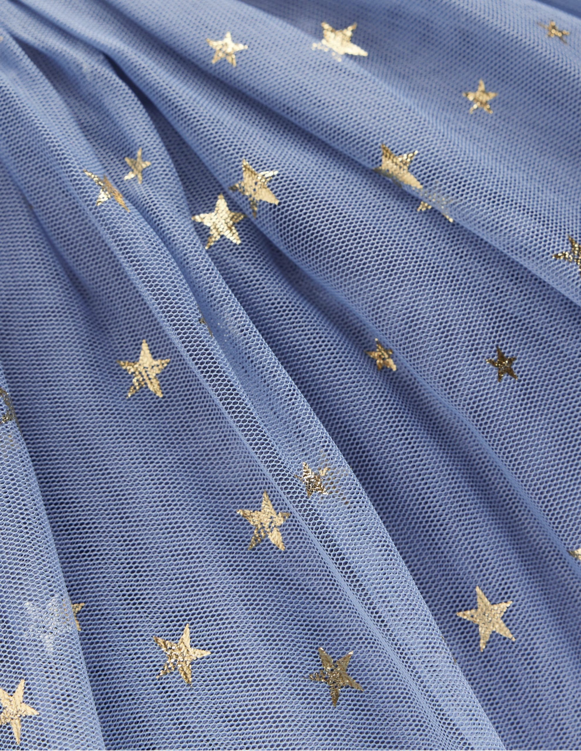 Layered Tulle Dress-Blue Gold Foil Star - Image 3