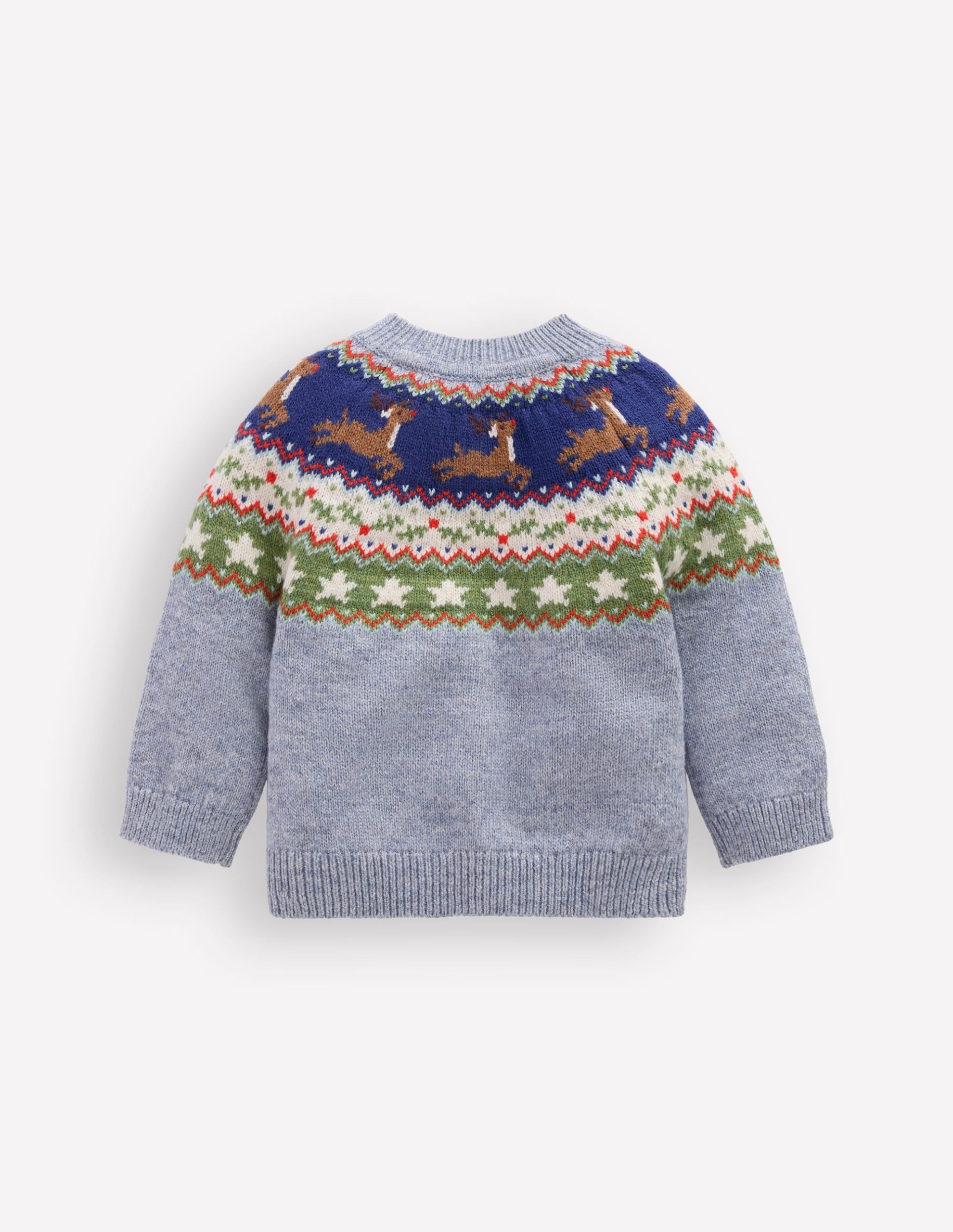 Fair isle Sweater-Blue Festive Reindeer - Image 2