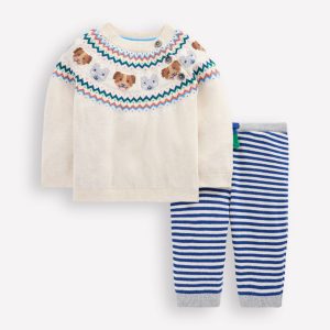 Knitted Play Set-Ecru Marl Pets