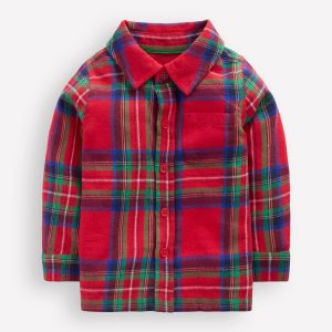Boys Shirt-Red Check