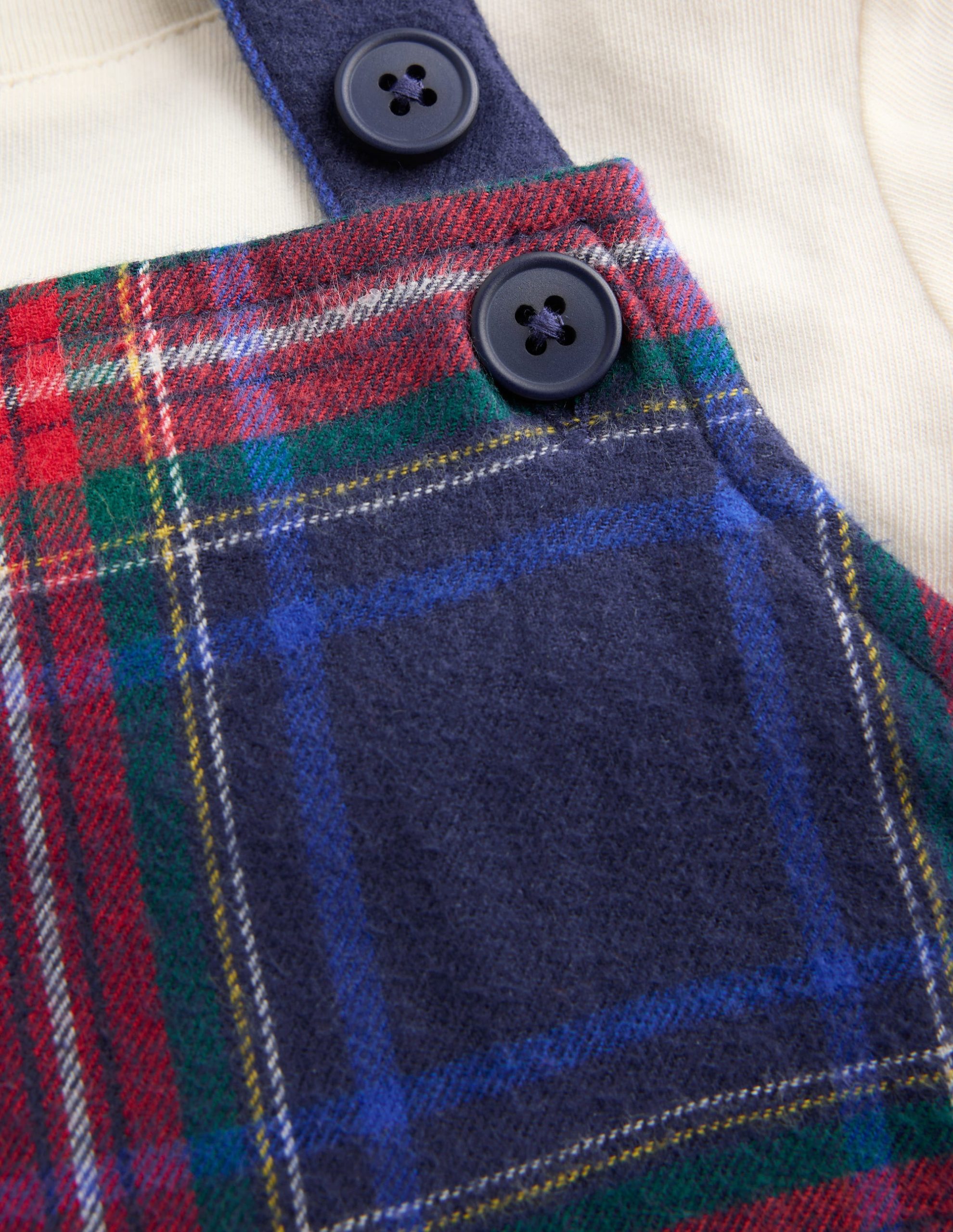 Nostalgic Romper Set-Navy Check - Image 3