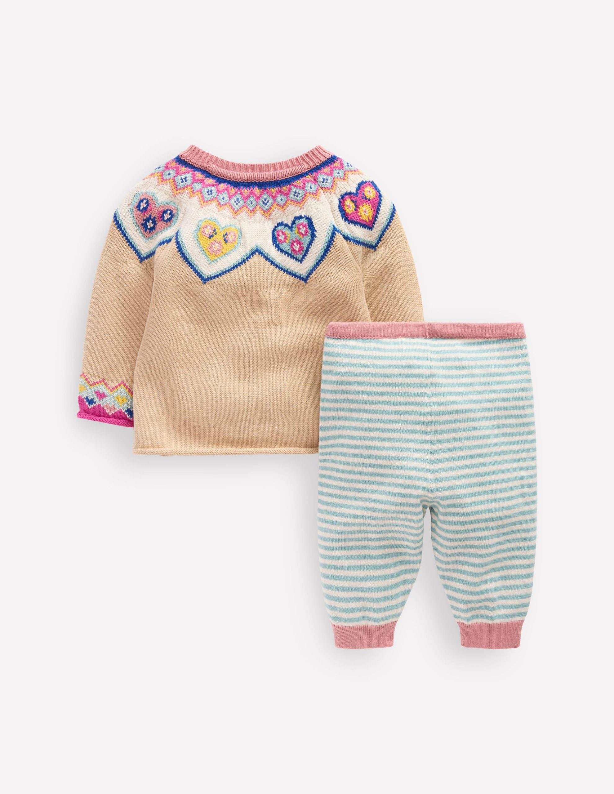 Knitted Play Set-Oatmeal Hearts - Image 2