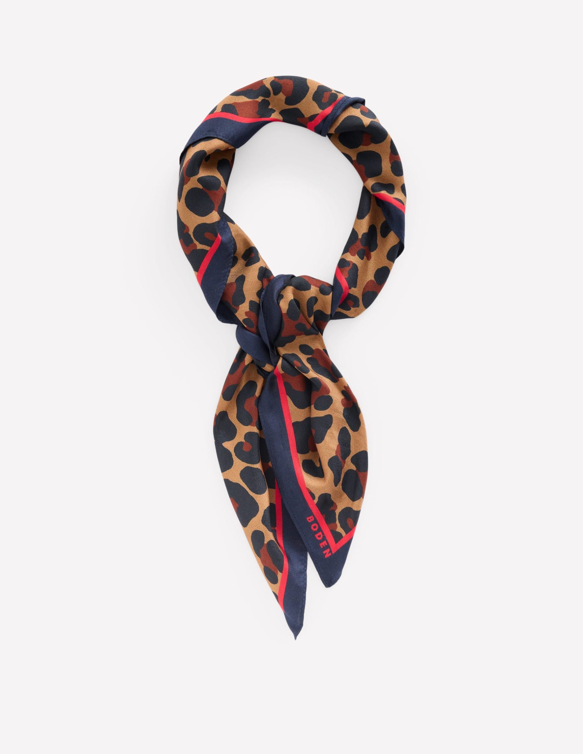 Silk Square Scarf-Multi. Cheetah Pop